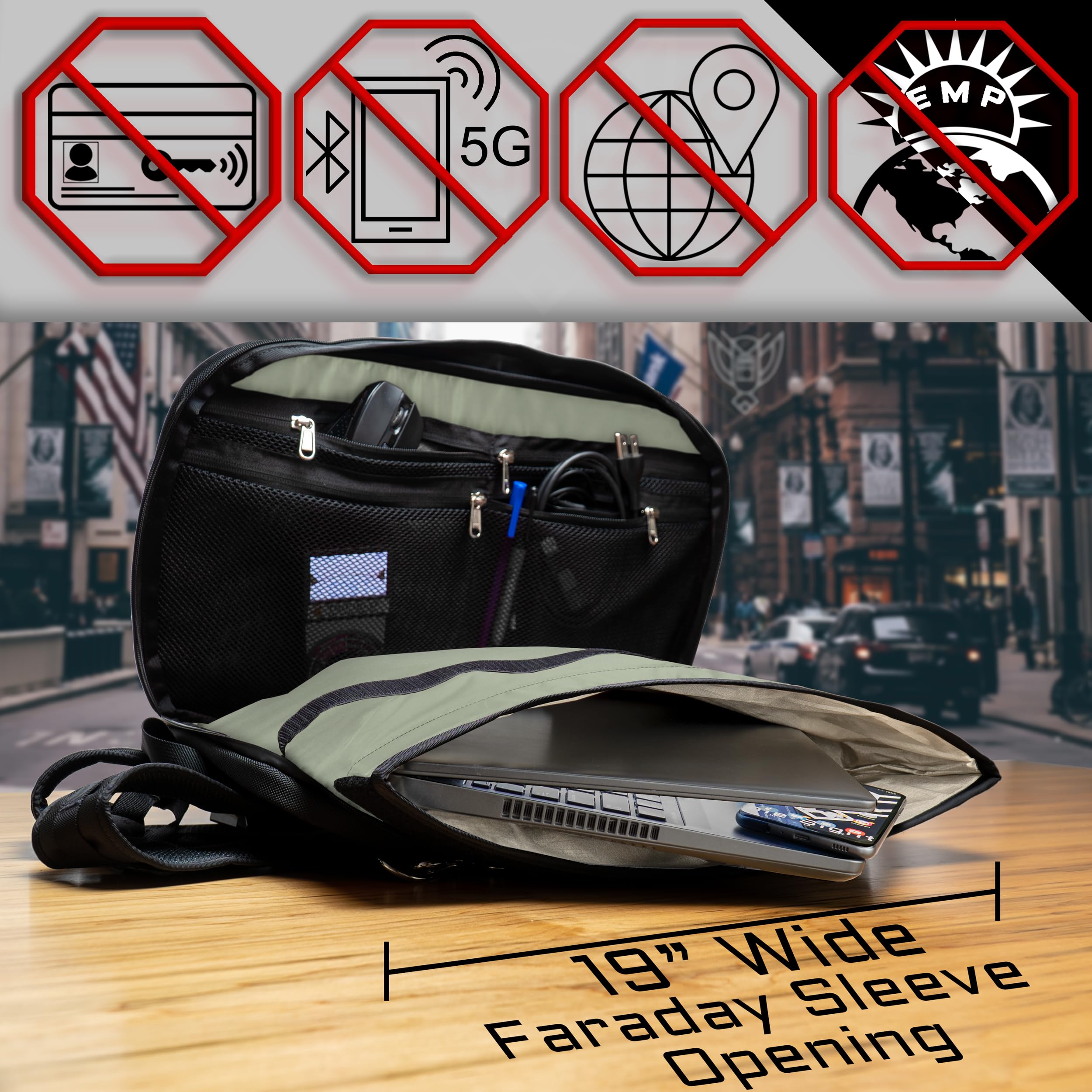 FLEX Faraday Bag & Small LITE Faraday Bag Combo Set - RFID Blocking for Phone, Credit Cards, Key Fobs - Anti-Tracking & Hacking Protection - Premium EMF Shielding Pouch - Perfect for Travel, Privacy Protection & Digital Security