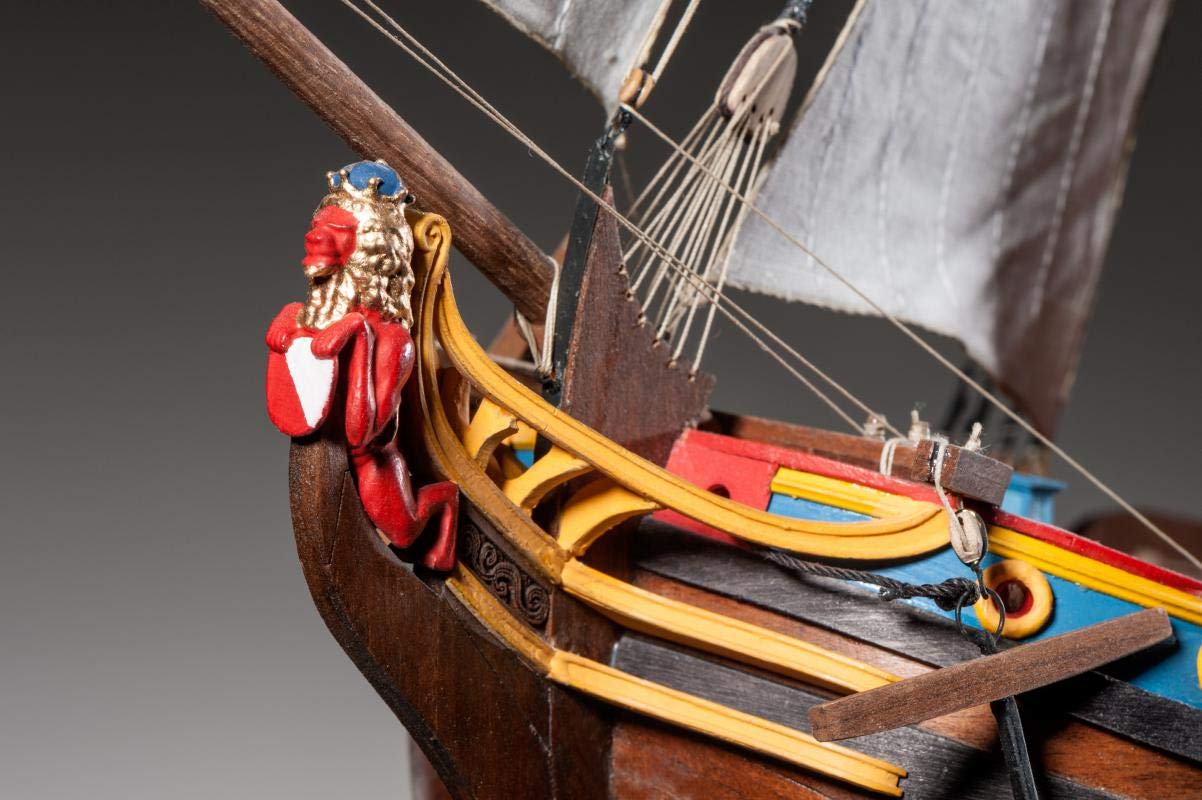 Dusek Dutch Statenjacht Wooden Model Ship Kit D023 - 1:48 Scale Model Boat for Collectors & Hobbyists - Perfect for Home Decor, Gifts & DIY Shipbuilding Projects