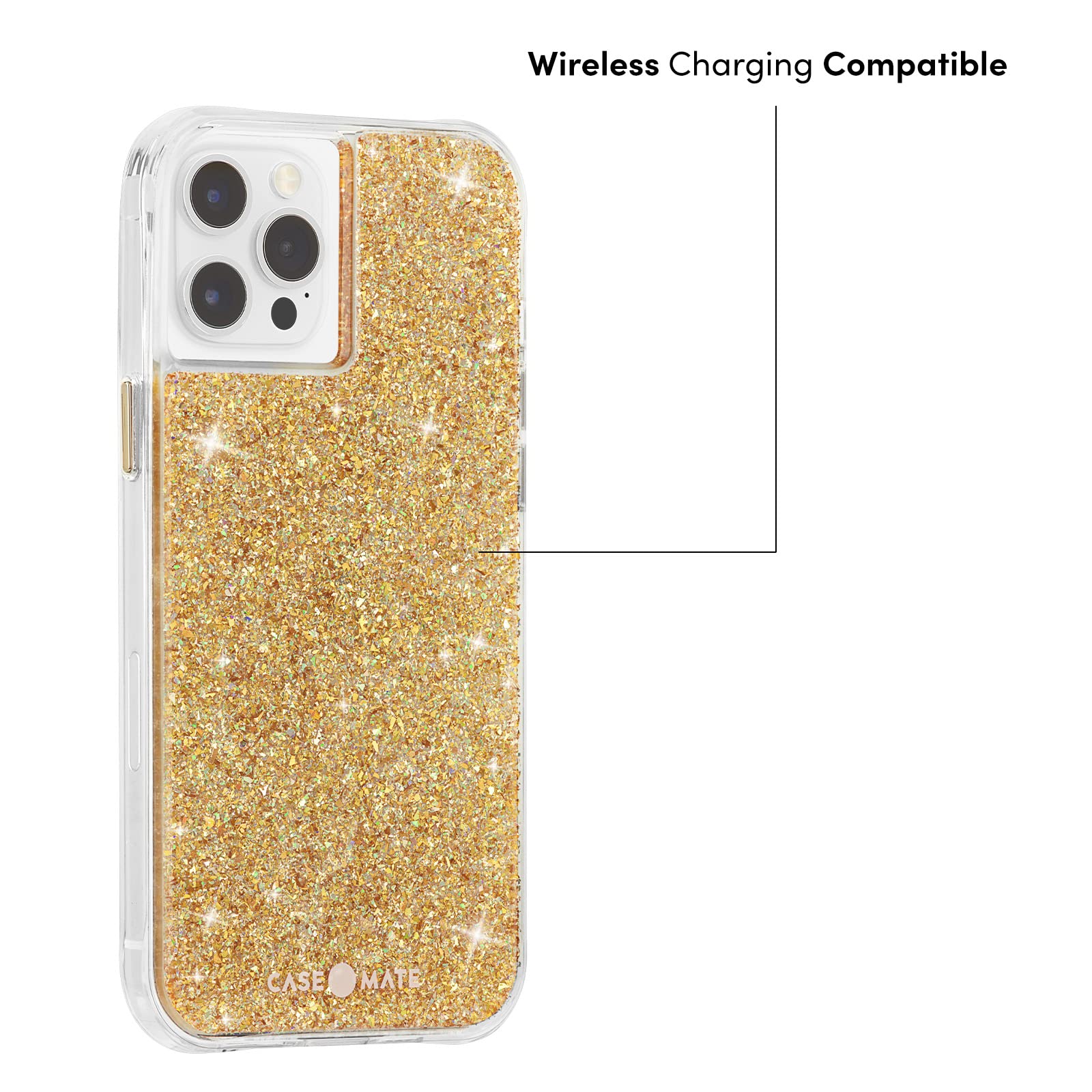 Case-Mate TWINKLE iPhone 12 Pro Max (5G) Case - 10ft Drop Protection, 6.7 Inch Shockproof Phone Cover in Gold | Perfect for Everyday Use, Travel & Outdoor Activities