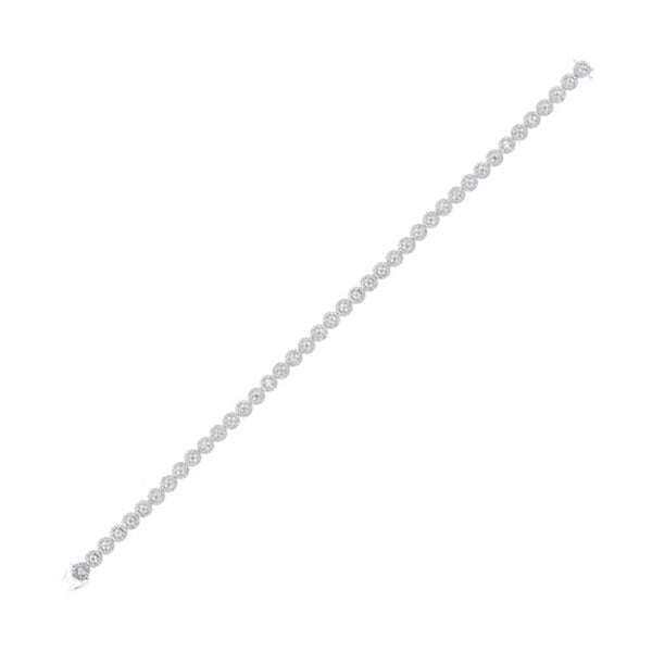 14K White Gold Diamond Bracelet (3CTW) - Elegant Jewelry for Weddings, Anniversaries & Special Occasions