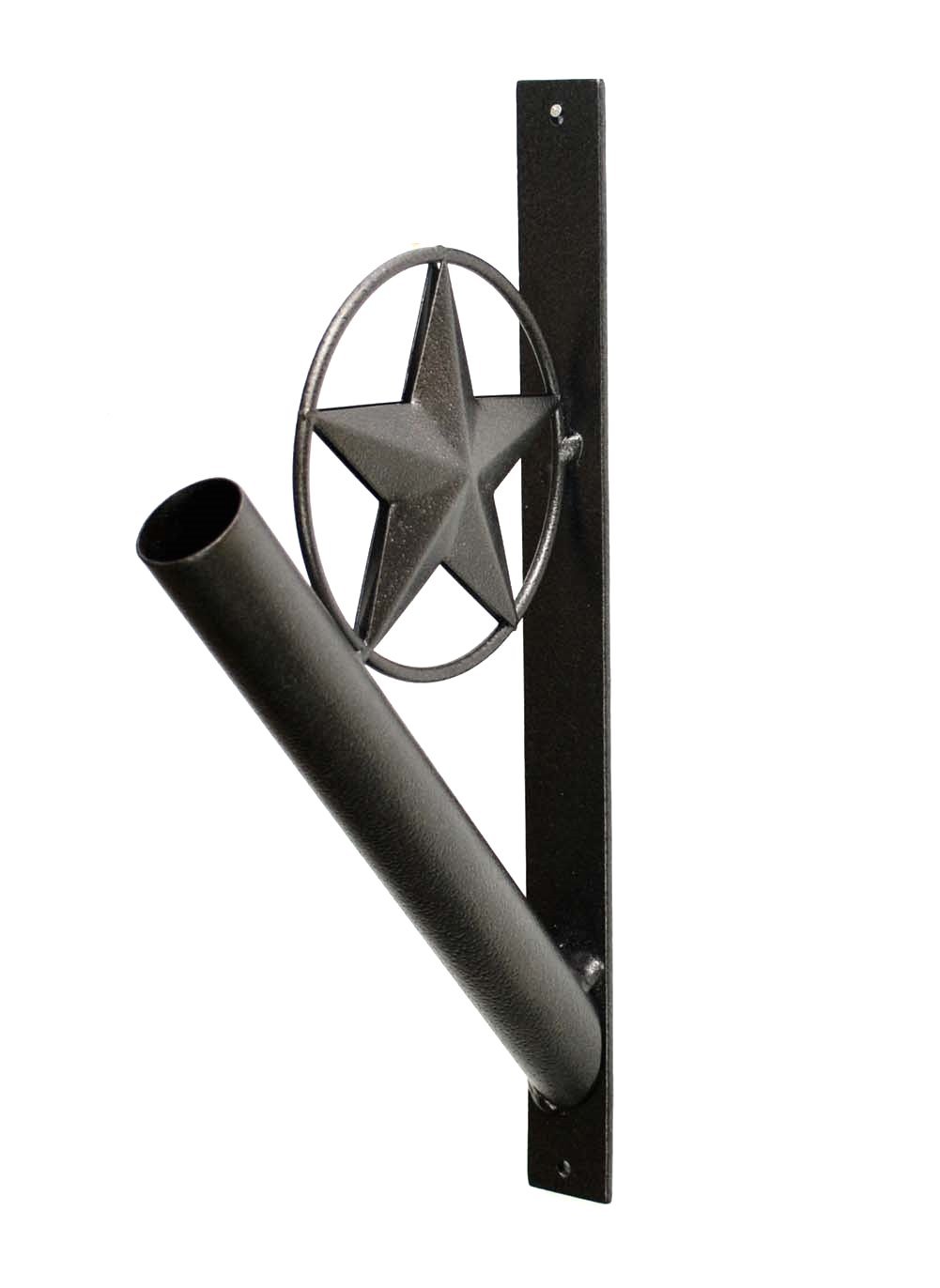 13 Inch Iron Star Flag Pole Holder - Heavy Duty Outdoor Flag Mount for Porch, Garden, and Yard Decor