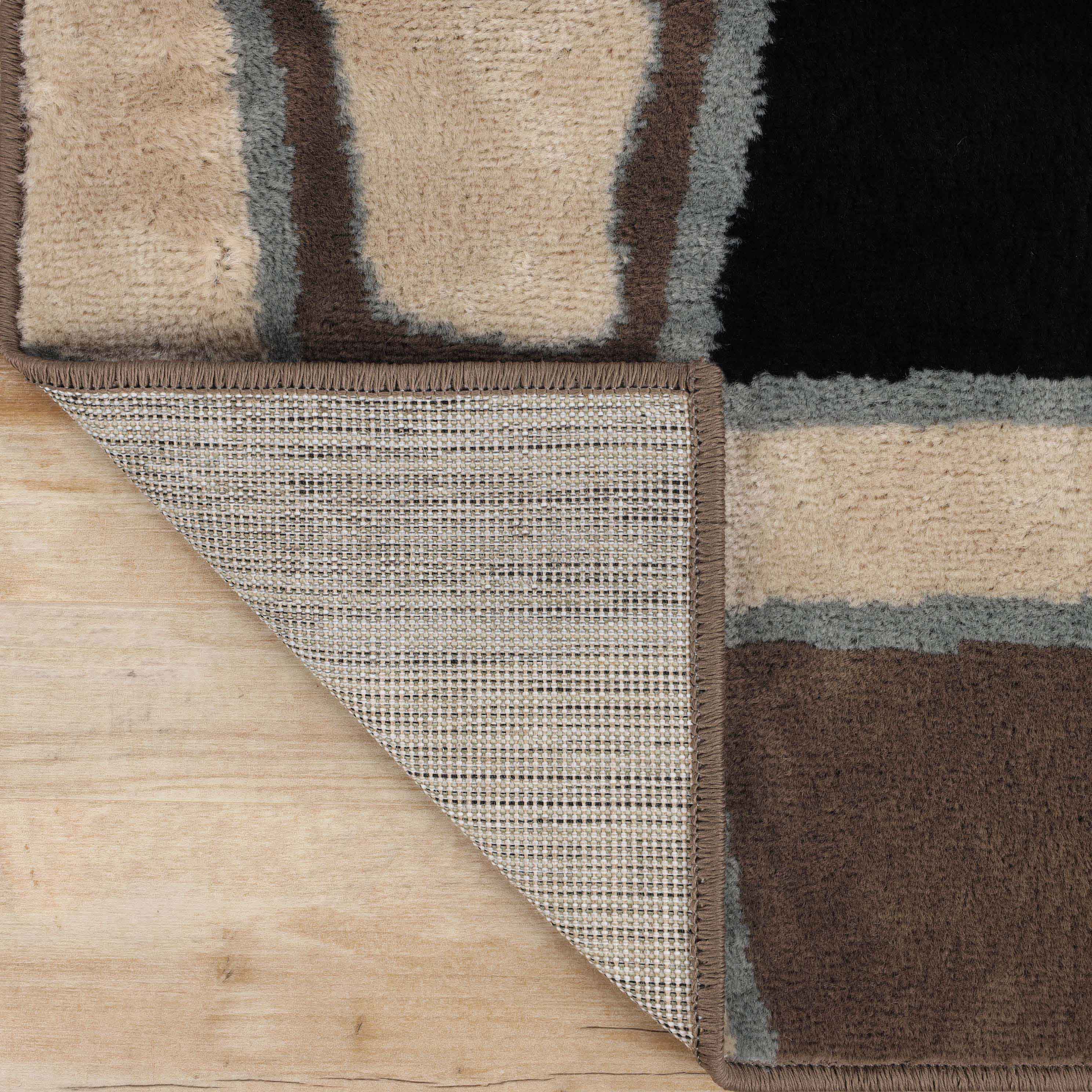 Modern Abstract Geometric Indoor Area Rug - Non-Slip Cobblestone Design for Living Room, Bedroom & Office Decor