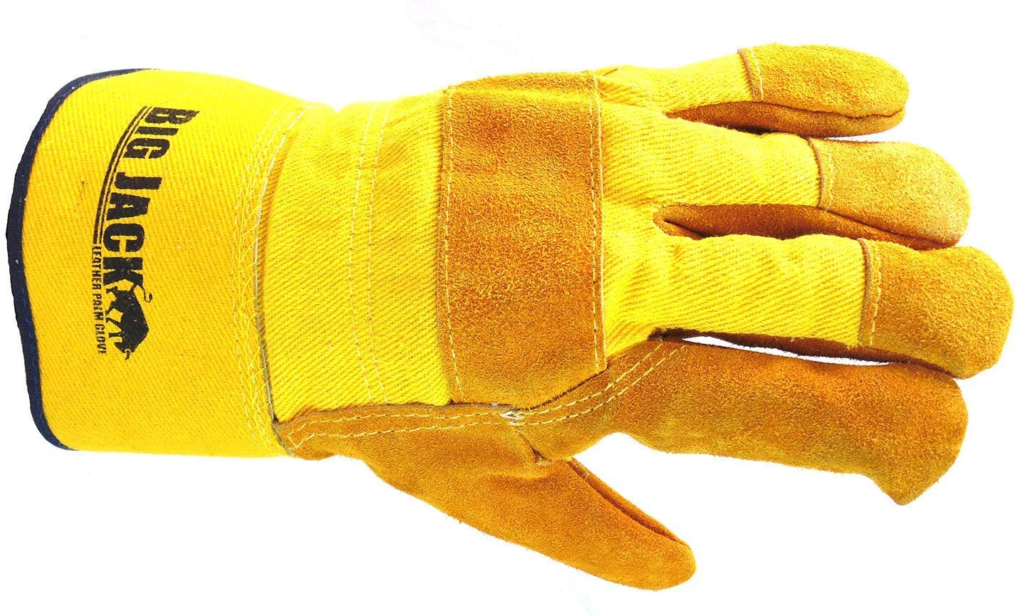 Premium Grade AB Winter Insulated Split Cowhide Leather Work Gloves - Safety Cuff, Cold Weather Protection - Yellow/Gold (XL, 72 Pairs/Case) - Ideal for Construction, Warehouse & Outdoor Winter Jobs