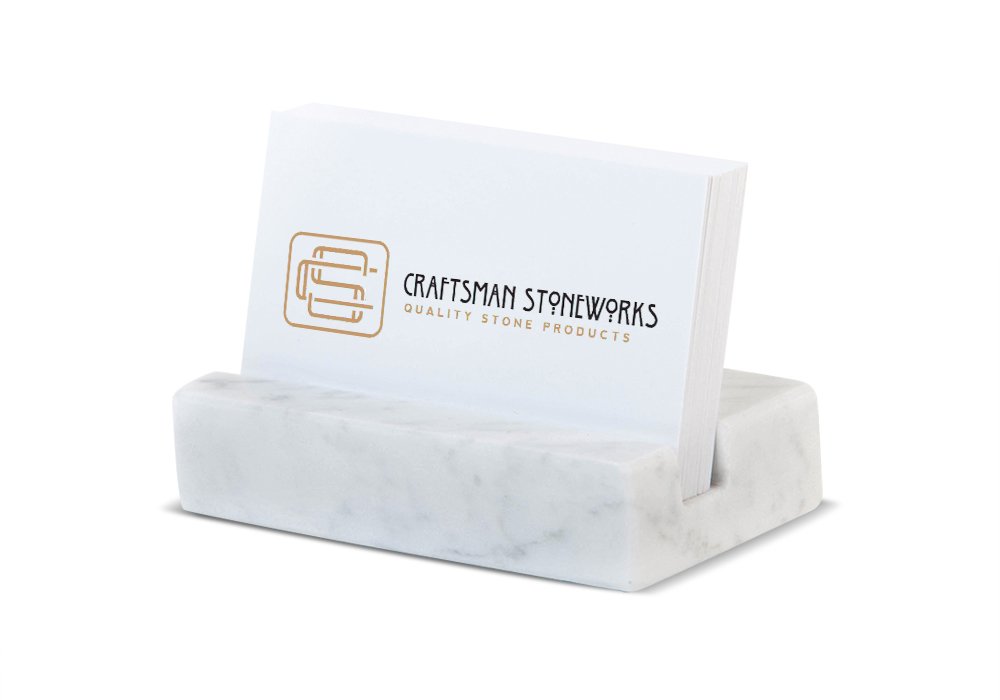 Elegant Marble Business Card Holder for Desk - Premium Desktop Card Display Stand for Home & Office | Perfect for Networking, Meetings & Professional Workspaces