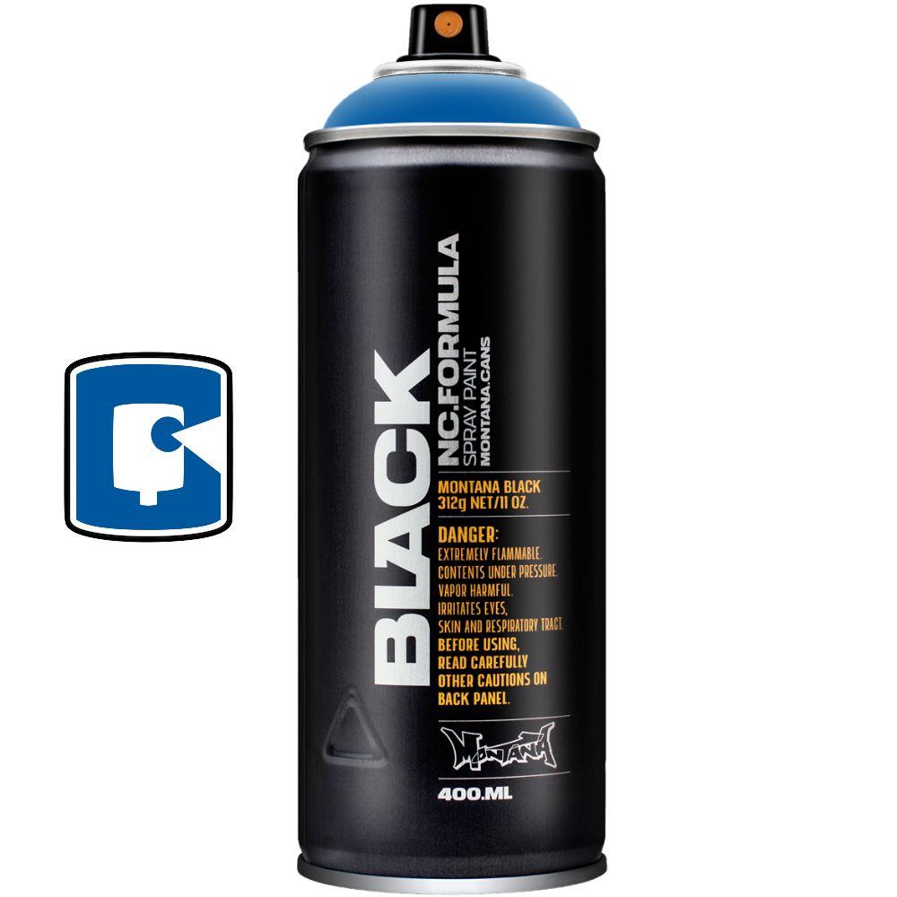 Montana Black Knock Out Blue 400ML Spray Paint - Premium Graffiti & Art Supplies for Walls, Canvas & DIY Projects