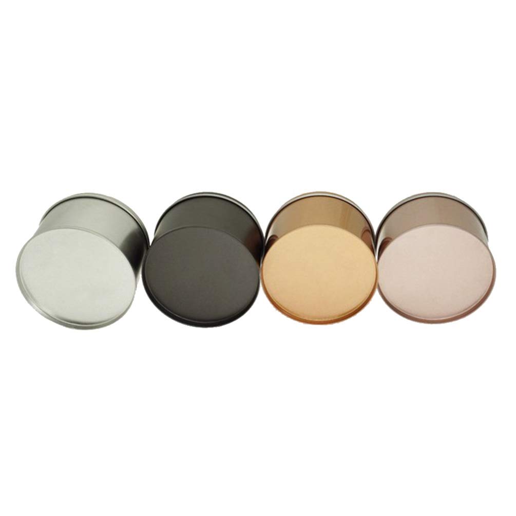 4-Piece Rose Gold Tea Storage Canisters with Airtight Lids - Tinplate Tea Tins for Coffee Beans, Sugar, Candy, Loose Leaf Tea & Chocolate - Portable Organizer Box for Jewelry (9x9x6cm) - Perfect for Kitchen Pantry, Office Desk & Gift Giving