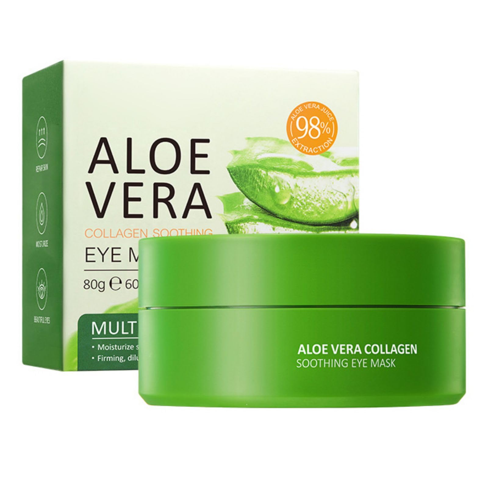 30 Pairs Aloe Vera & Collagen Under Eye Masks for Puffy Eyes, Dark Circles - Soothing, Moisturizing Eye Patches to Reduce Puffiness, Wrinkles & Fine Lines | Perfect for Night Routine, Travel & Self-Care