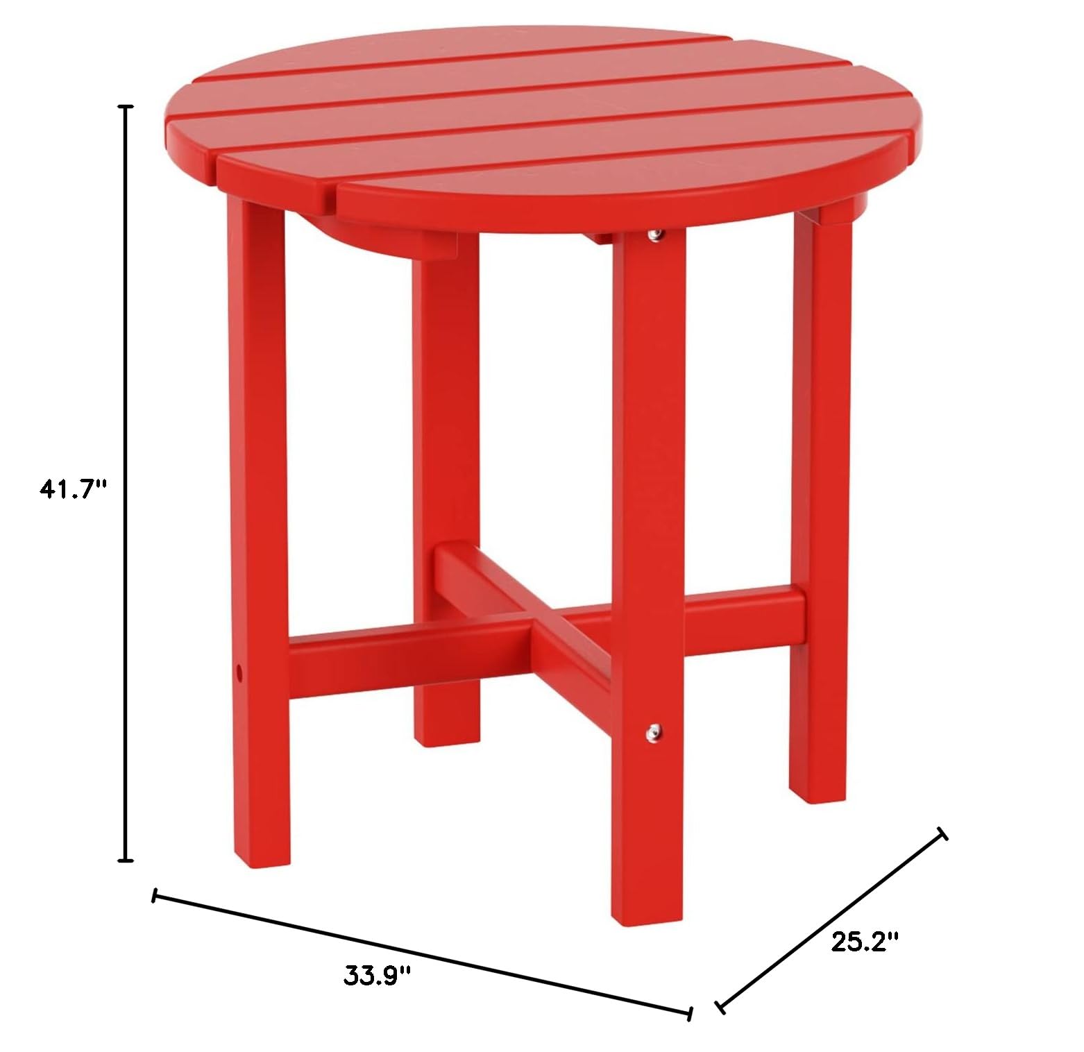 WO Home Furniture 3-Piece HDPE Outdoor Rocking Chair Set - Traditional Patio Rocking Chairs for Garden, Porch & Backyard (Red) | Weather-Resistant & Comfortable Outdoor Seating