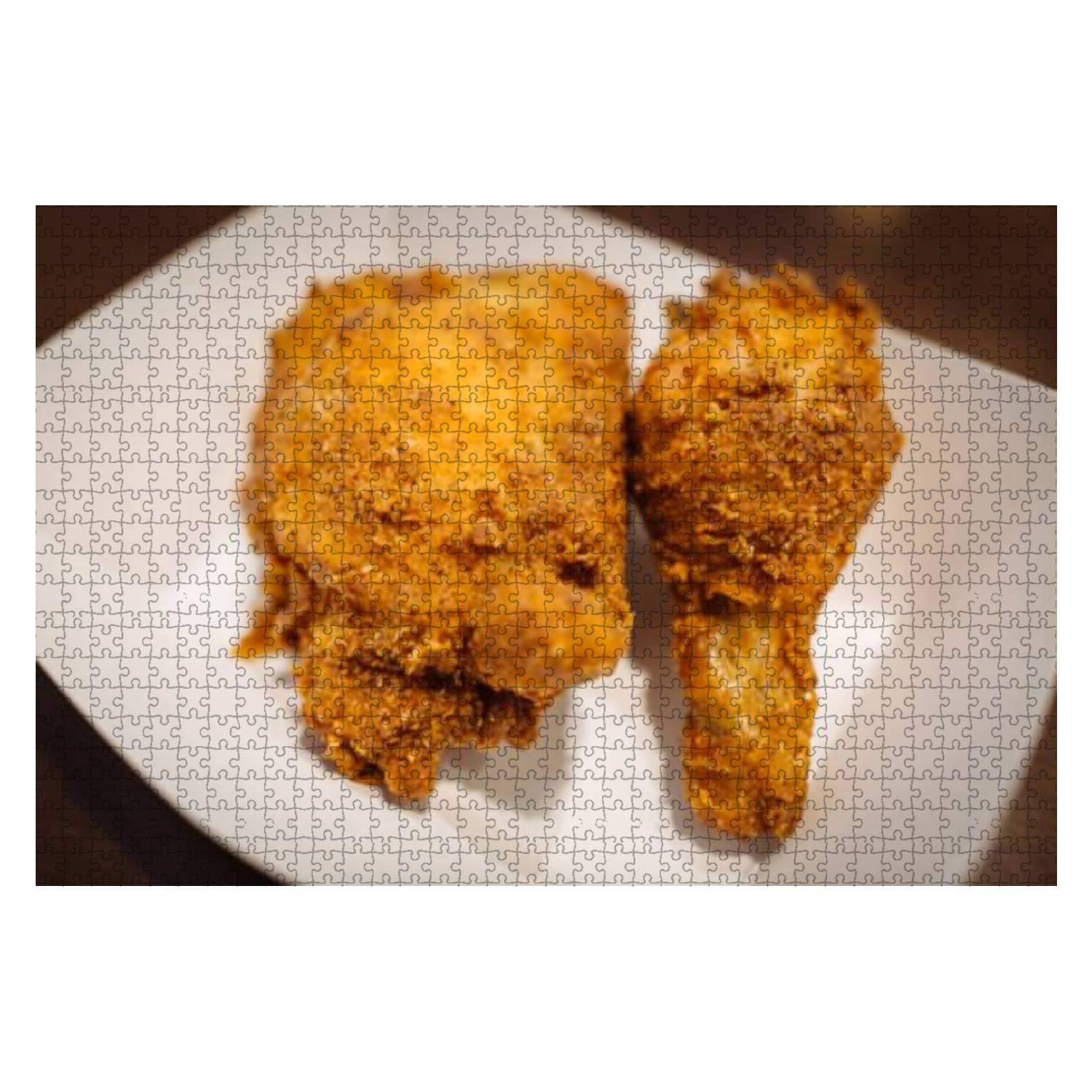 1000 Piece Wooden Jigsaw Puzzle - Fried Chicken Theme DIY Educational Puzzle for Kids & Adults - Stress Relief Toy, Creative Game, Home Decor - Perfect for Family Game Night & Classroom Activities