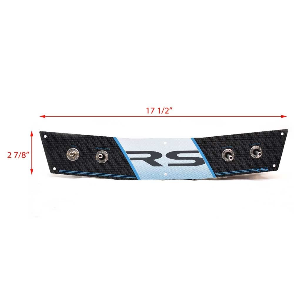 Four Winns Boat Switch Panel 025-4803 | RS Aluminum Marine Dash Panel in Black, Gray & Blue | Perfect for Boat Control Systems & Marine Electronics Installation