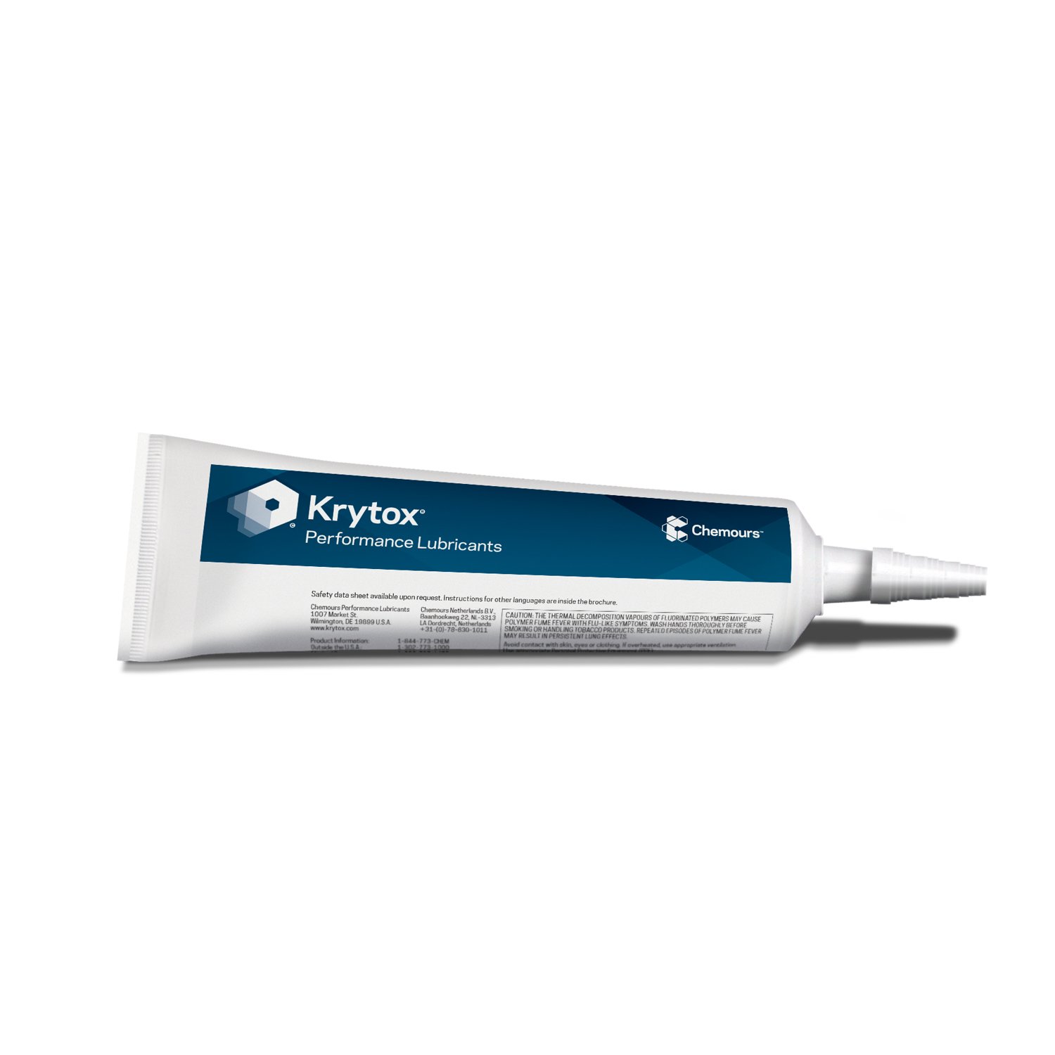 Krytox GPL 206 High-Performance PFPE/PTFE Grease - 8 oz Tube for Industrial Machinery, Automotive & Aerospace Applications