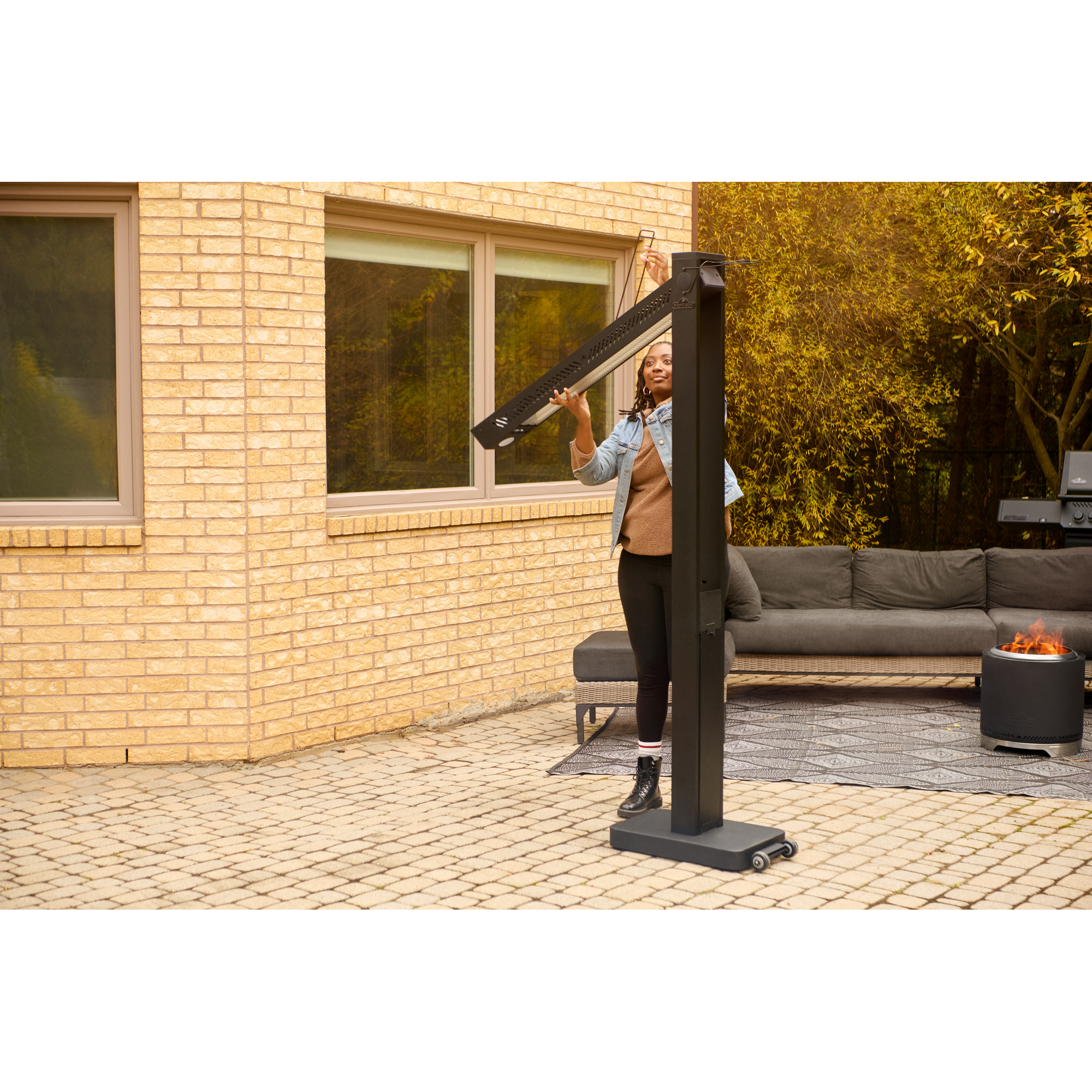 Napoleon Phantom Freestanding Outdoor Electric Infrared Heater - Patio, Deck & Backyard Heating Solution for Year-Round Comfort
