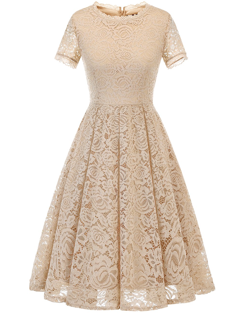Elegant Lace Cocktail Dress for Women | Fall Tea-Length Homecoming & Wedding Guest Dress | Perfect for Bridesmaids, Parties & Formal Occasions