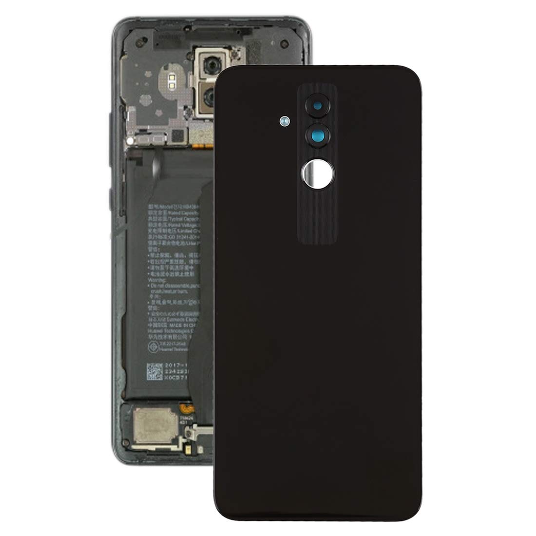 Original Huawei Mate 20 Lite Battery Back Cover with Camera Lens - Replacement Phone Back Panel for Huawei Mate 20 Lite - Perfect for DIY Repairs & Device Protection (Black)