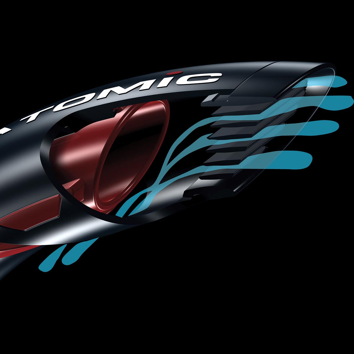 Atomic Aquatics SV2 Flex Snorkel - Comfortable & Durable Snorkeling Gear for Scuba Diving, Swimming & Underwater Exploration