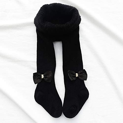 YAMEE Fleece-Lined Winter Baby Toddler Girls Tights - Warm Cable Knit Cotton Leggings & Stockings for Cold Weather (Plus Size Available) - Perfect for Playtime, School & Outdoor Activities