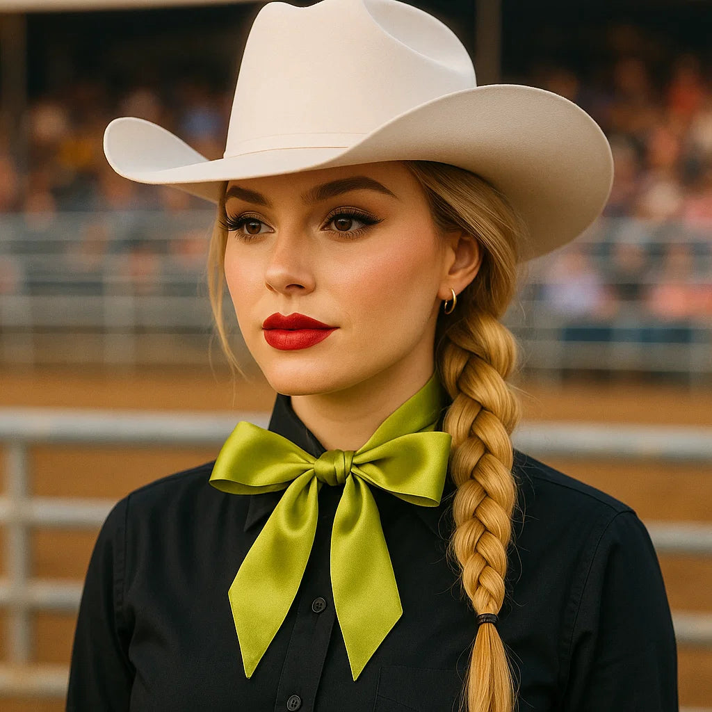 Light Green Western Skinny Mini Wild Rag Scarf - Stylish Cowgirl Necktie for Women | Perfect for Horseback Riding, Rodeo Events & Country Fashion Outfits #TW305