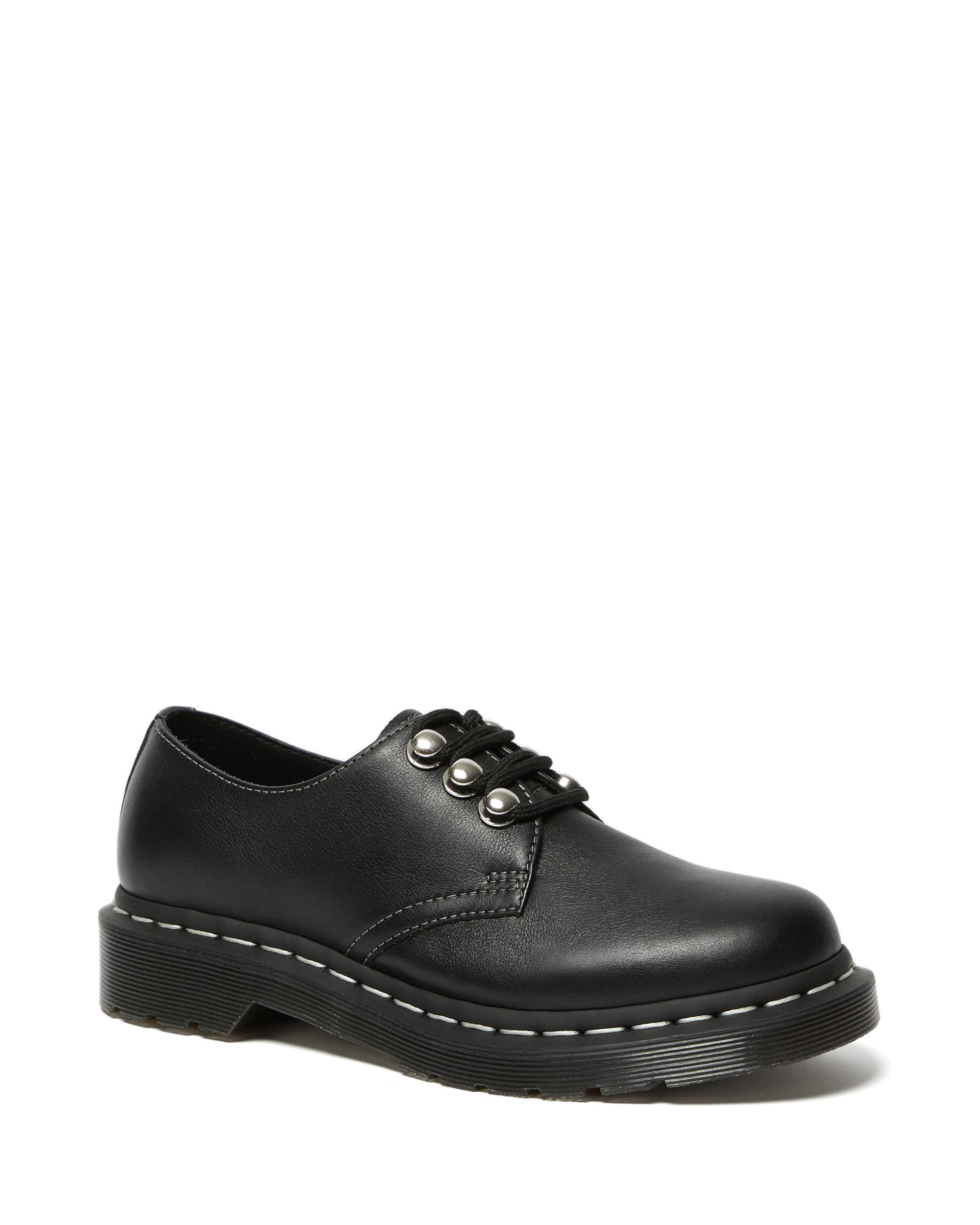 Dr. Martens 1461 Hardlife Black Virginia Oxford Shoes - Classic 3-Eye Lace-Up for Men & Women | Perfect for Work, Casual Wear & Street Style Fashion