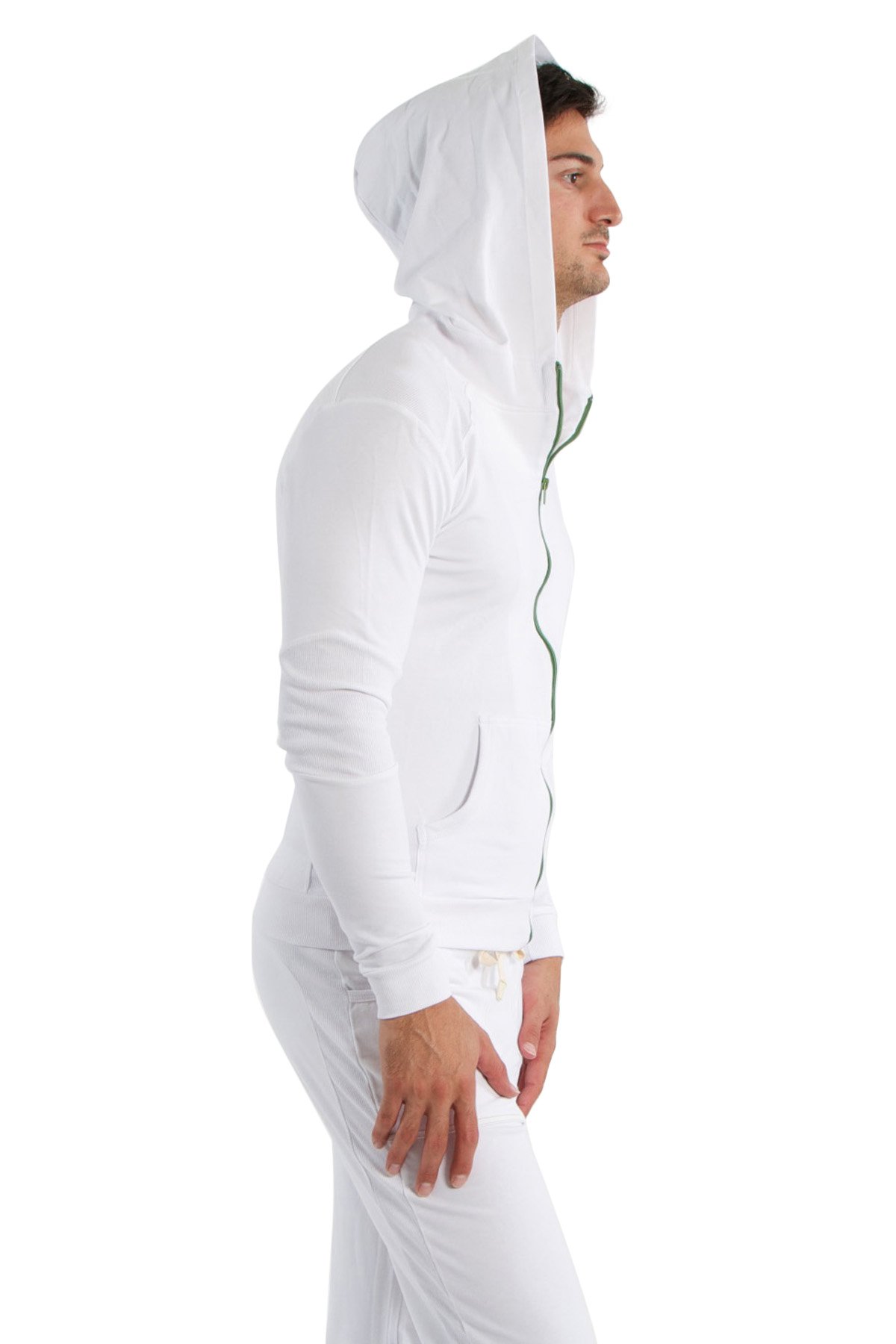 4th Men's Crossover Transition Hoodie - Modal French Terry Workout Hoodie for Yoga, Gym & Running | Made in USA | Stretch Fit European Style | Perfect for Athleisure & Casual Wear