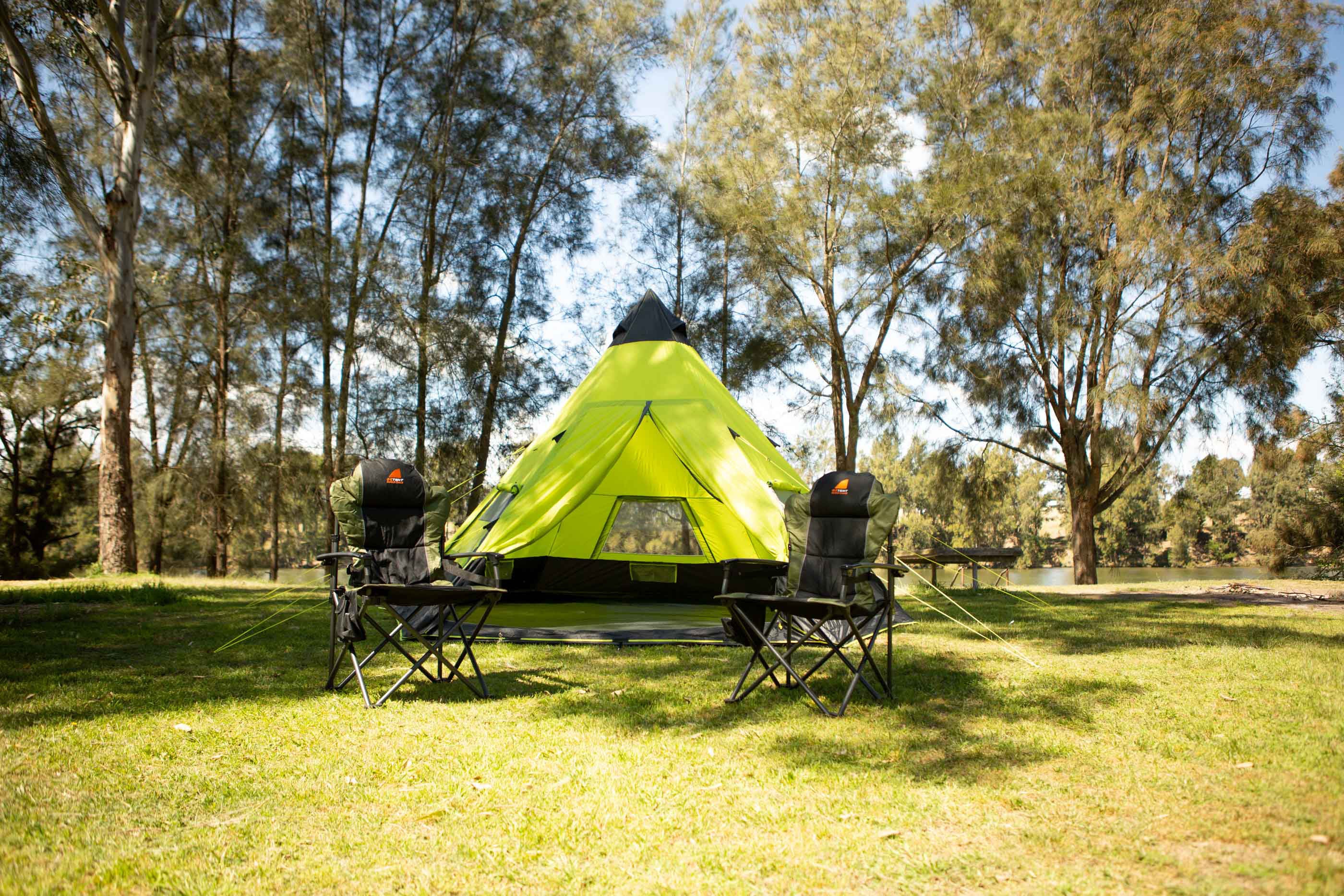 9 Person Malamoo Teepee Tent - Large Family Camping Tent for Outdoor Adventures, Backpacking & Group Camping Trips