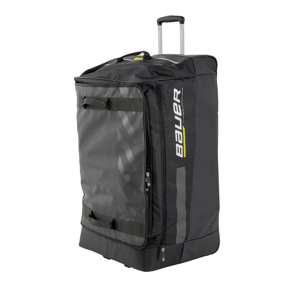 Bauer Elite Wheeled Hockey Bag - Durable Black Equipment Bag for Ice Hockey Players - Perfect for Travel & Game Day Gear Storage