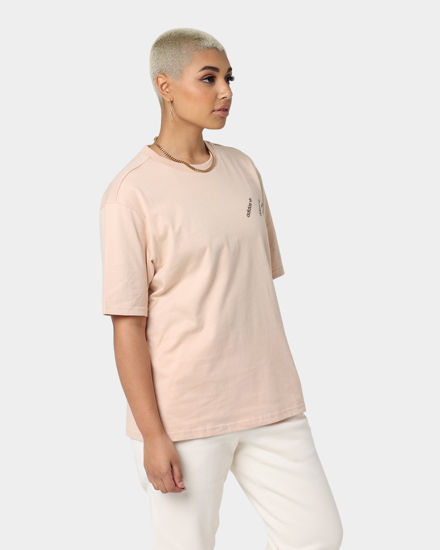 Adidas Women's T-Shirt Halo Blush - Soft Cotton Casual Tee for Running, Gym & Everyday Wear