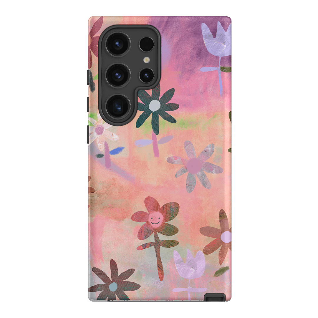 Premium Lazy Daisy Floral Phone Case - Shockproof & Slim Design for iPhone 15/14/13/12/Pro/Max - Perfect for Everyday Use, Travel & Outdoor Activities