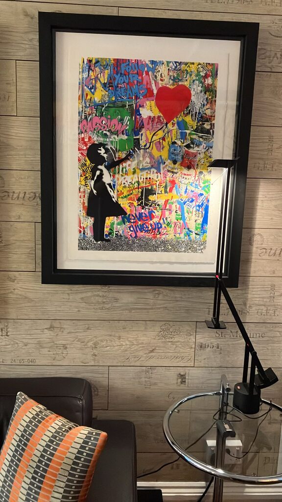 MR BRAINWASH REACH FOR LOVE Art Print - Pop Art Wall Decor for Home & Office - Perfect for Living Room, Bedroom, or Gift Giving