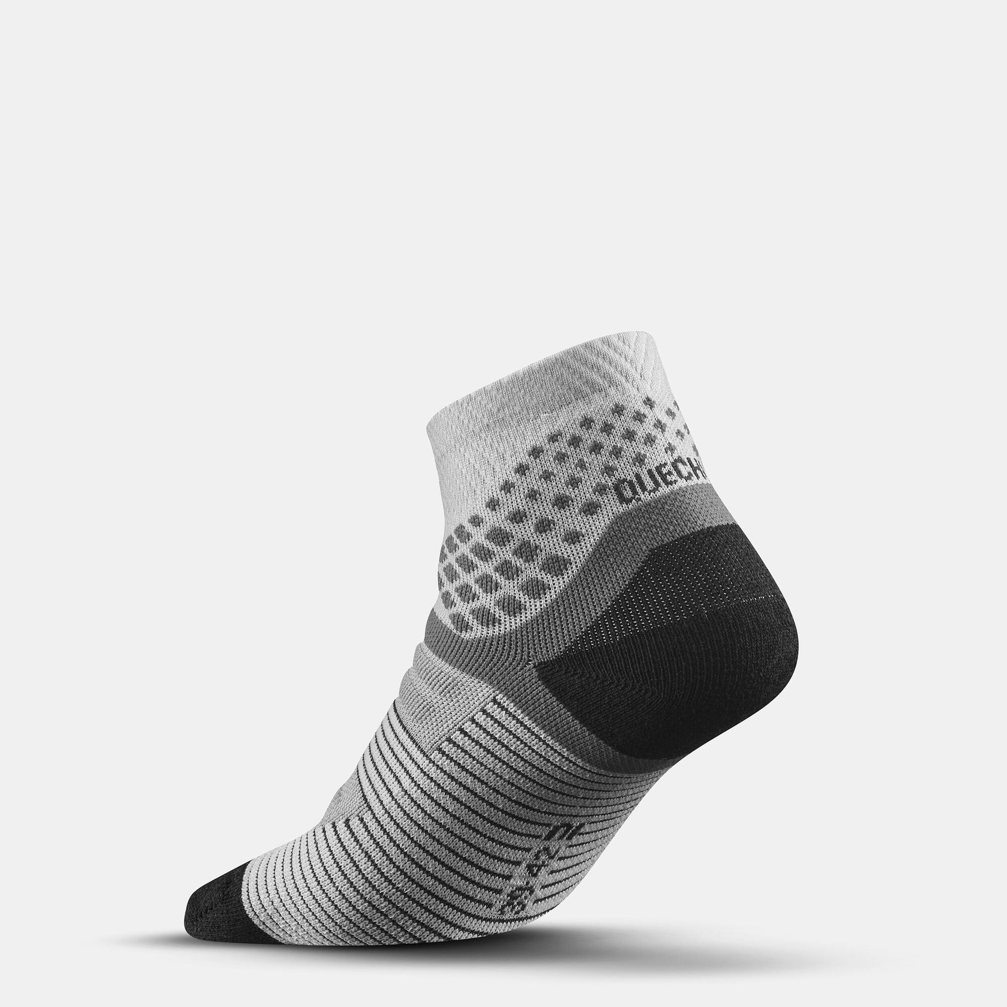 Quechua Hike 900 Mid Hiking Socks - 2 Pairs of Breathable Cushioned Socks for Men & Women - Perfect for Trekking, Backpacking & Outdoor Adventures