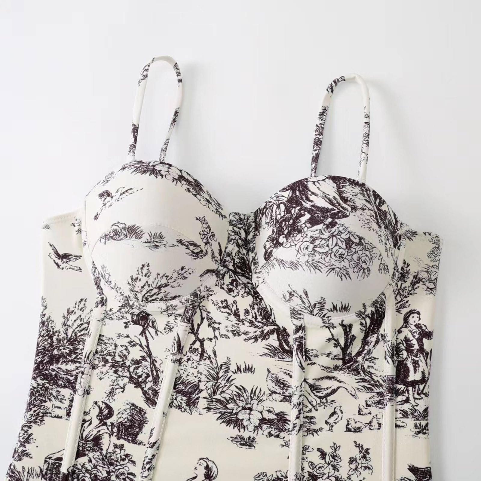 Women's Floral Push Up Bikini Set with Wrap Skirt - Beach & Pool Party