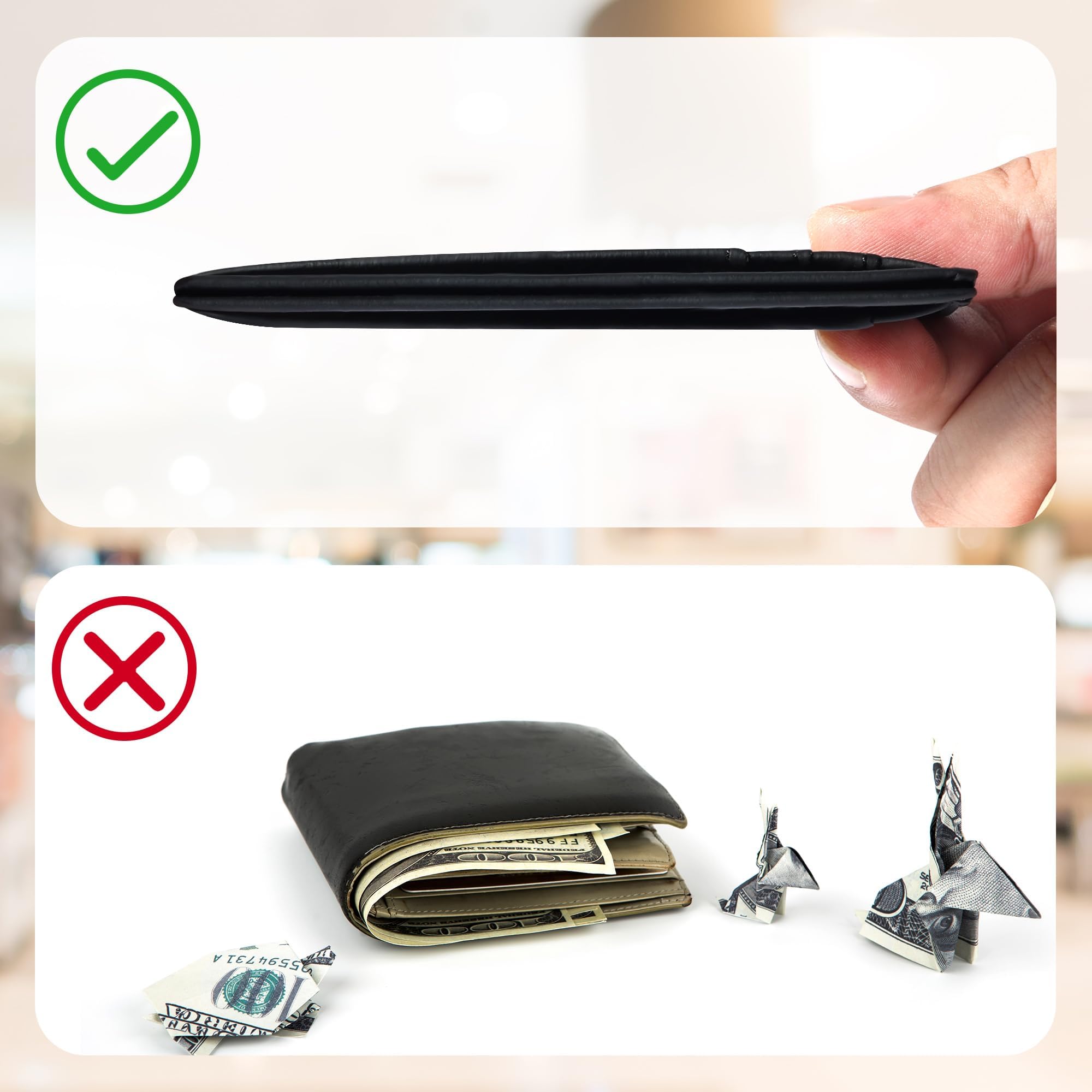 Slim RFID Blocking Wallet for Men - Minimalist Front Pocket Credit Card Holder | Perfect for Travel, Business & Everyday Use