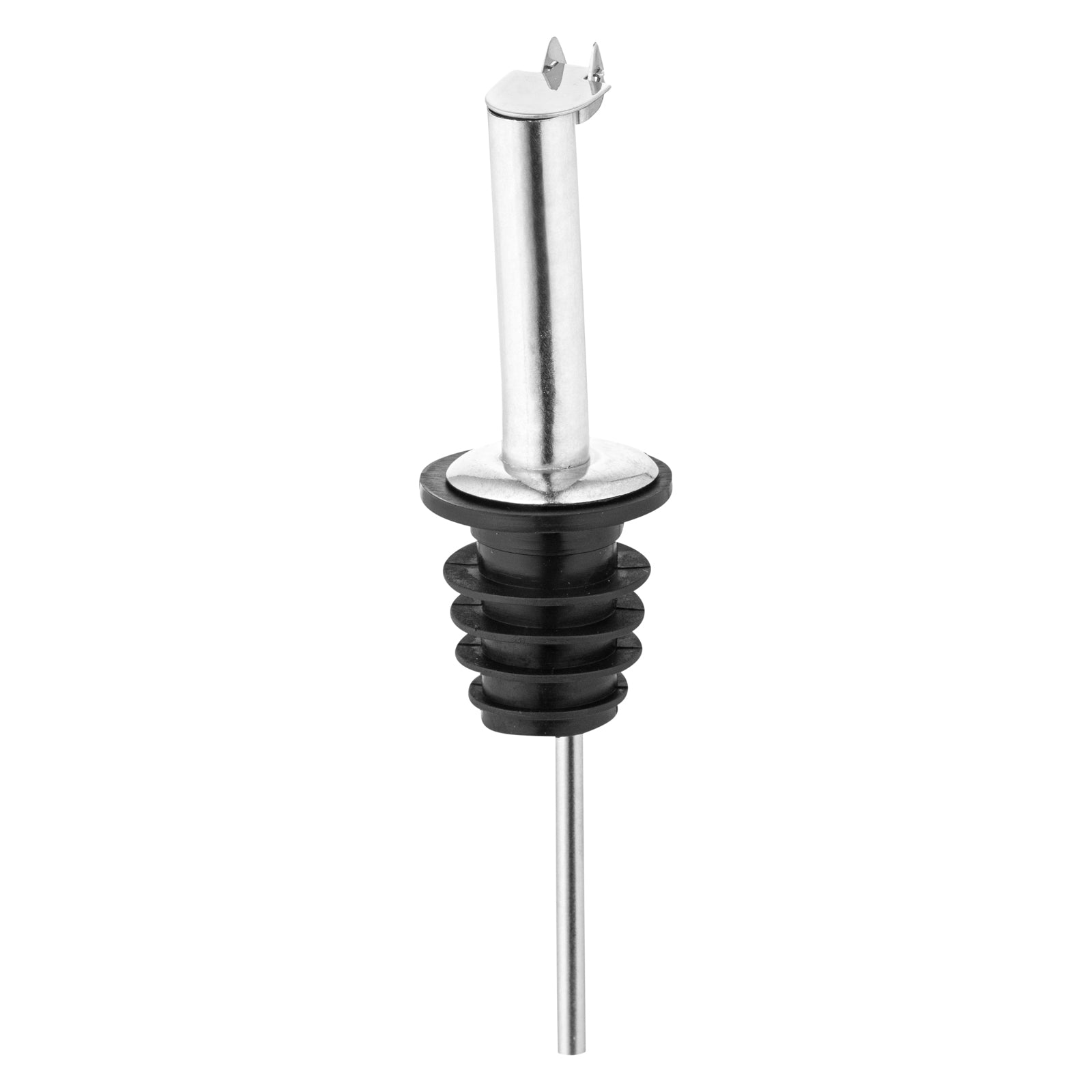 Premium Stainless Steel Liquor Pourer with Flip Cap - 4.25