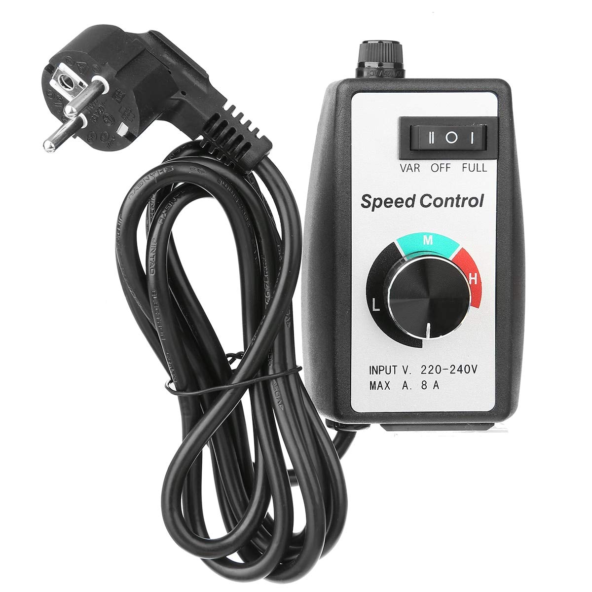 8A Variable Speed Motor Controller - 220-240V Electric Motor Rheostat for Fans, Pumps, Massagers & Power Tools | Speed Control for Home Workshop, Industrial Equipment & DIY Projects