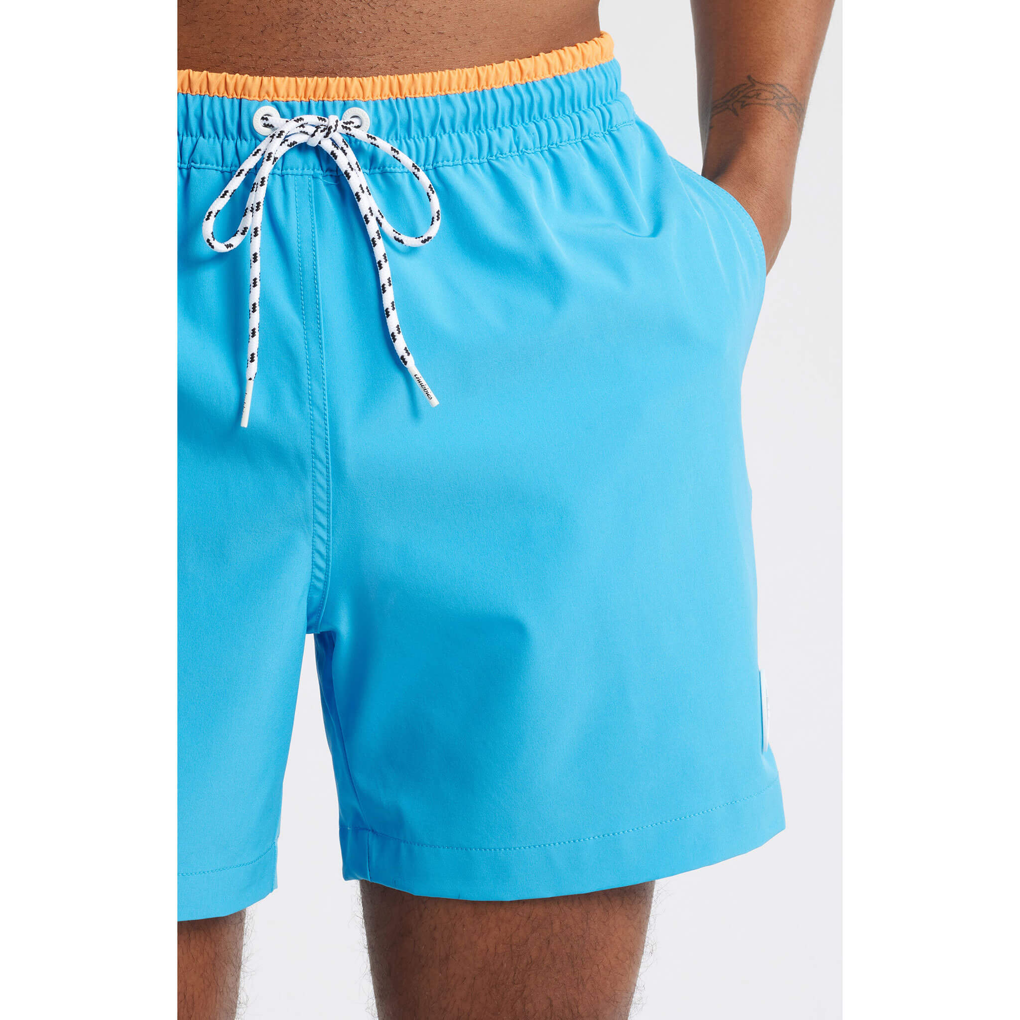 Chubbies 5.5 Inch The Blue Barracudas Swim Trunks - Bright Blue Solid Quick-Dry Swim Shorts for Men | Perfect for Beach, Pool, and Summer Water Activities