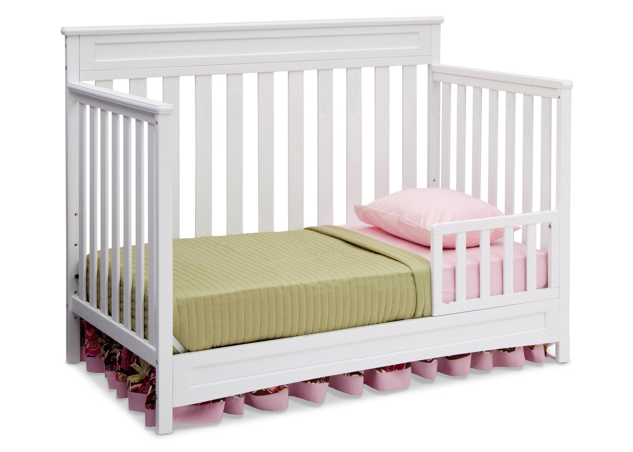 4-in-1 Convertible Baby Crib with Changing Table - Geneva Style Nursery Bed for Toddlers & Infants - Perfect for Small Spaces & Modern Nurseries