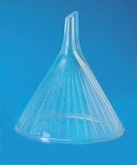 8 oz Ribbed Glass Filtering Funnel - Durable Kitchen Tool for Straining Liquids, Making Coffee, Pouring Oils & Home Brewing