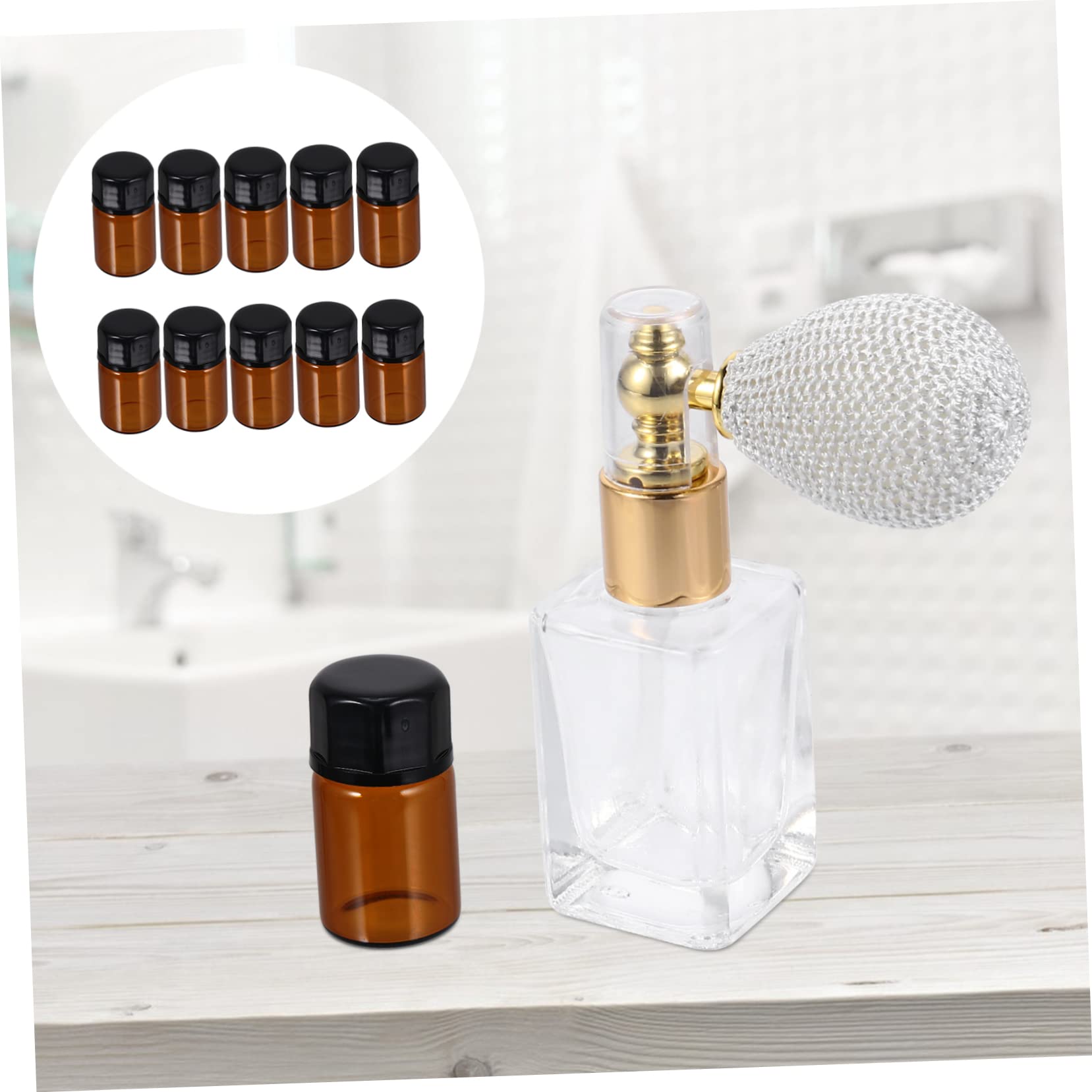 150pcs Amber Glass Essential Oil Bottles - Refillable Perfume Jars, Apothecary Sample Containers for DIY Beauty, Aromatherapy & Makeup Storage | Perfect for Home Spa, Gift Packaging & Craft Organizing
