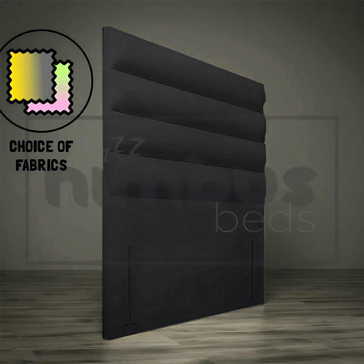 Modern Floor Standing Horizontal Tube Headboard - Stylish Bed Frame for Bedroom Decor | Perfect for Contemporary, Industrial & Loft Style Homes