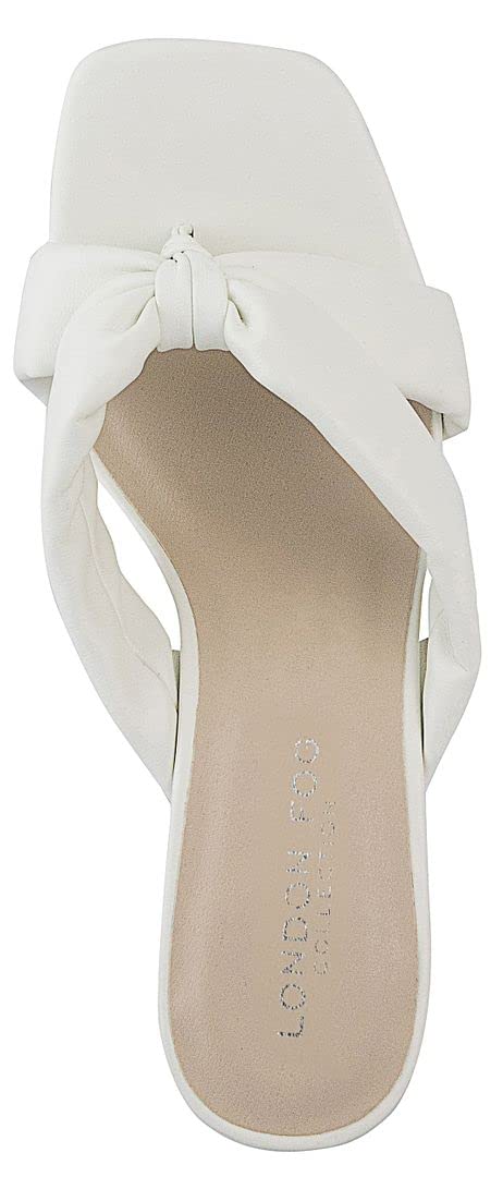 London Fog Women's Louelle Comfort Heel Sandals for Dressy Occasions