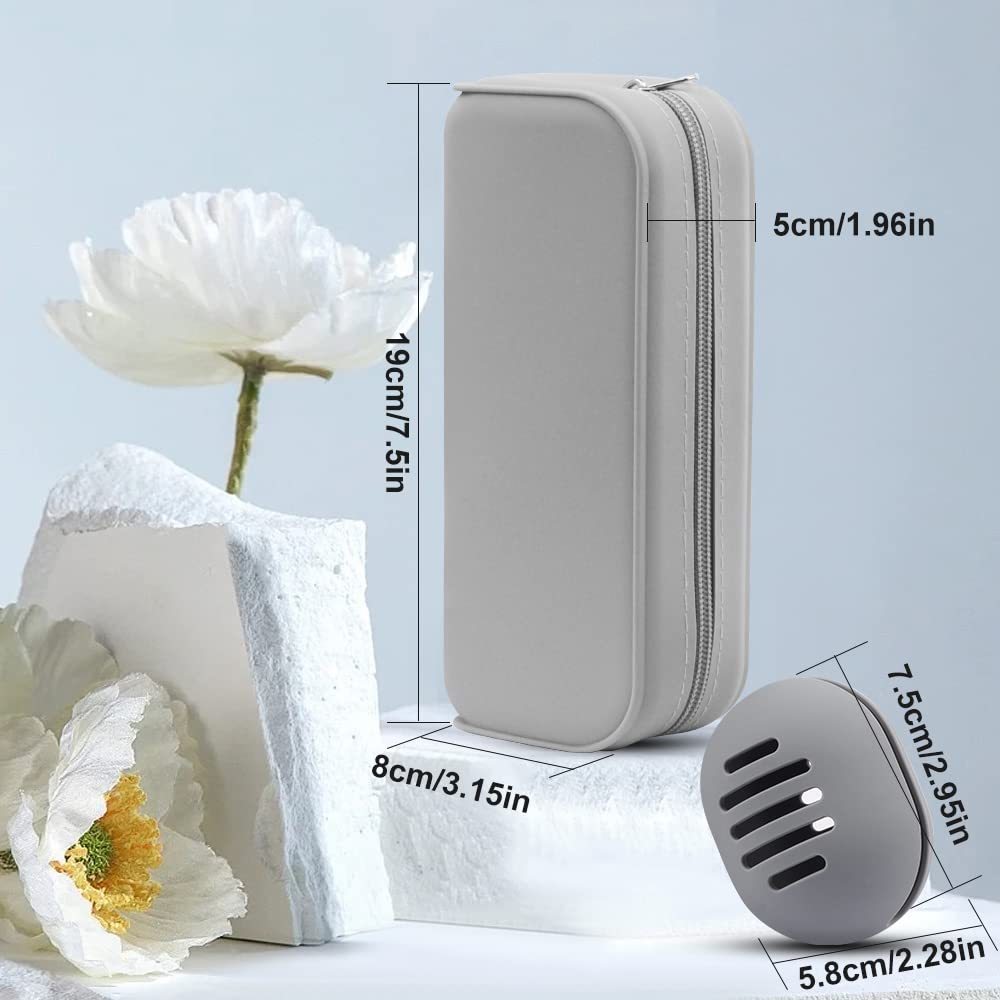Waterproof Silicone Travel Makeup Brush Holder & Beauty Sponge Case - Portable Cosmetic Organizer Bag for On-the-Go Makeup Essentials | Perfect for Travel, Gym, and Daily Commute