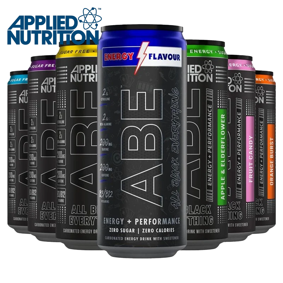 Applied Nutrition ABE Pre Workout Energy Drink - 12 Pack (330ml Cans) | Boost Performance for Gym, Running & Fitness Training
