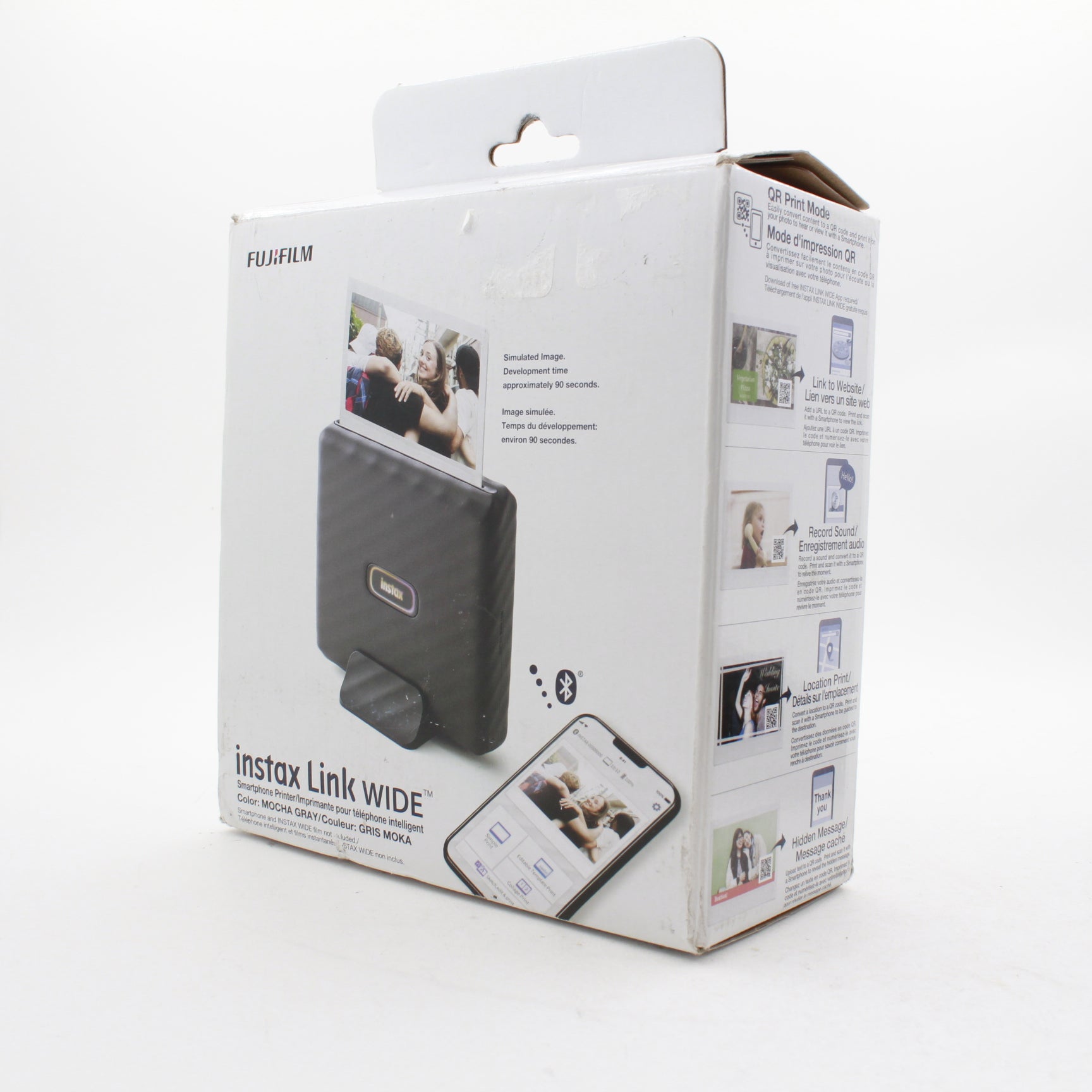 FUJIFILM INSTAX Link Wide Smartphone Printer (Mocha Gray) - Wireless Instant Photo Printer for iPhone & Android - Perfect for Travel, Parties & Scrapbooking