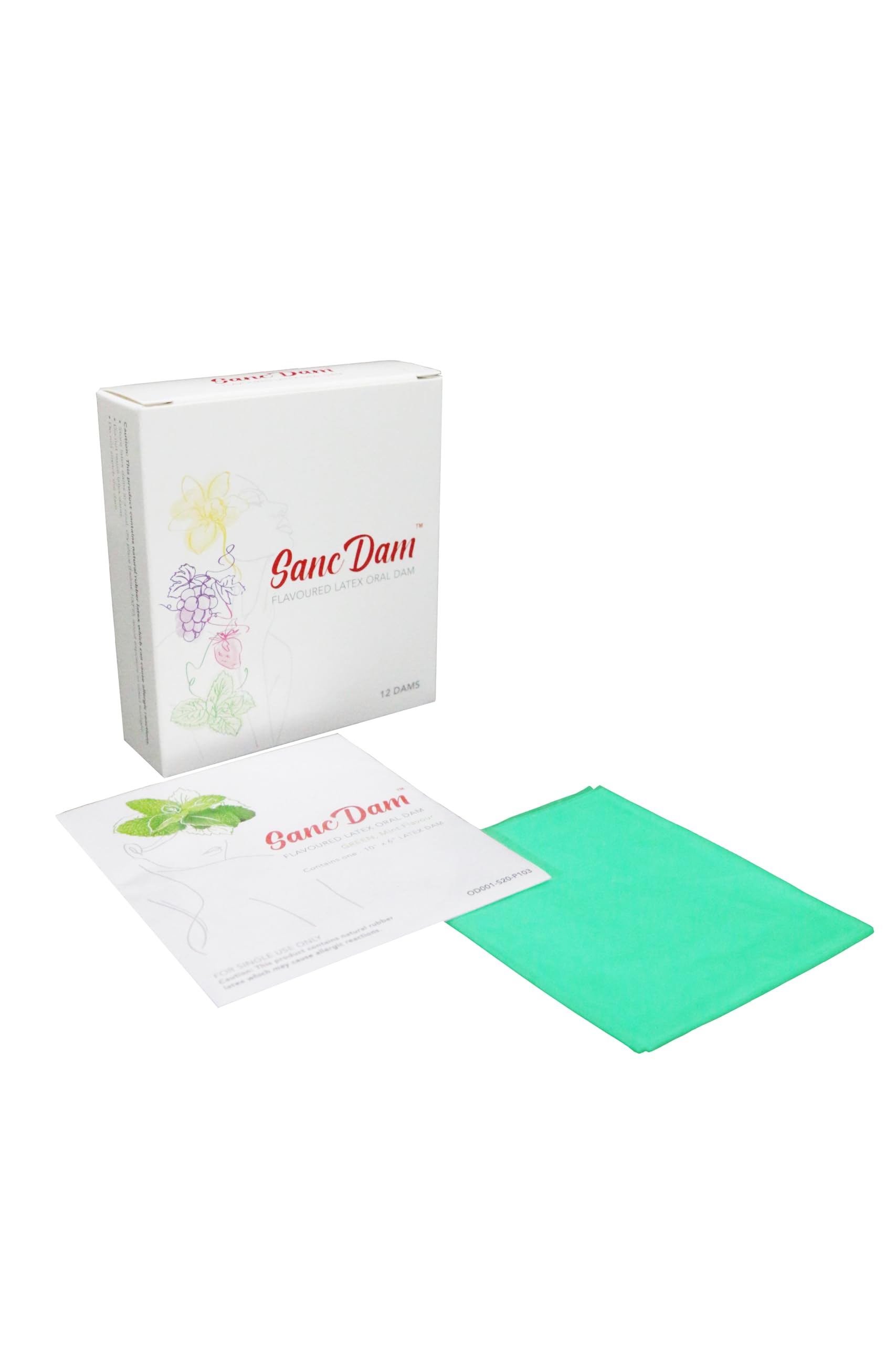Ultra-Thin 0.07mm Oral Sex Dam - 12 Pack Mint Flavored Dental Dams for Safe Cunnilingus & Fellatio | Lesbian & Couples Protection | Perfect for Intimate Moments & Sensual Play