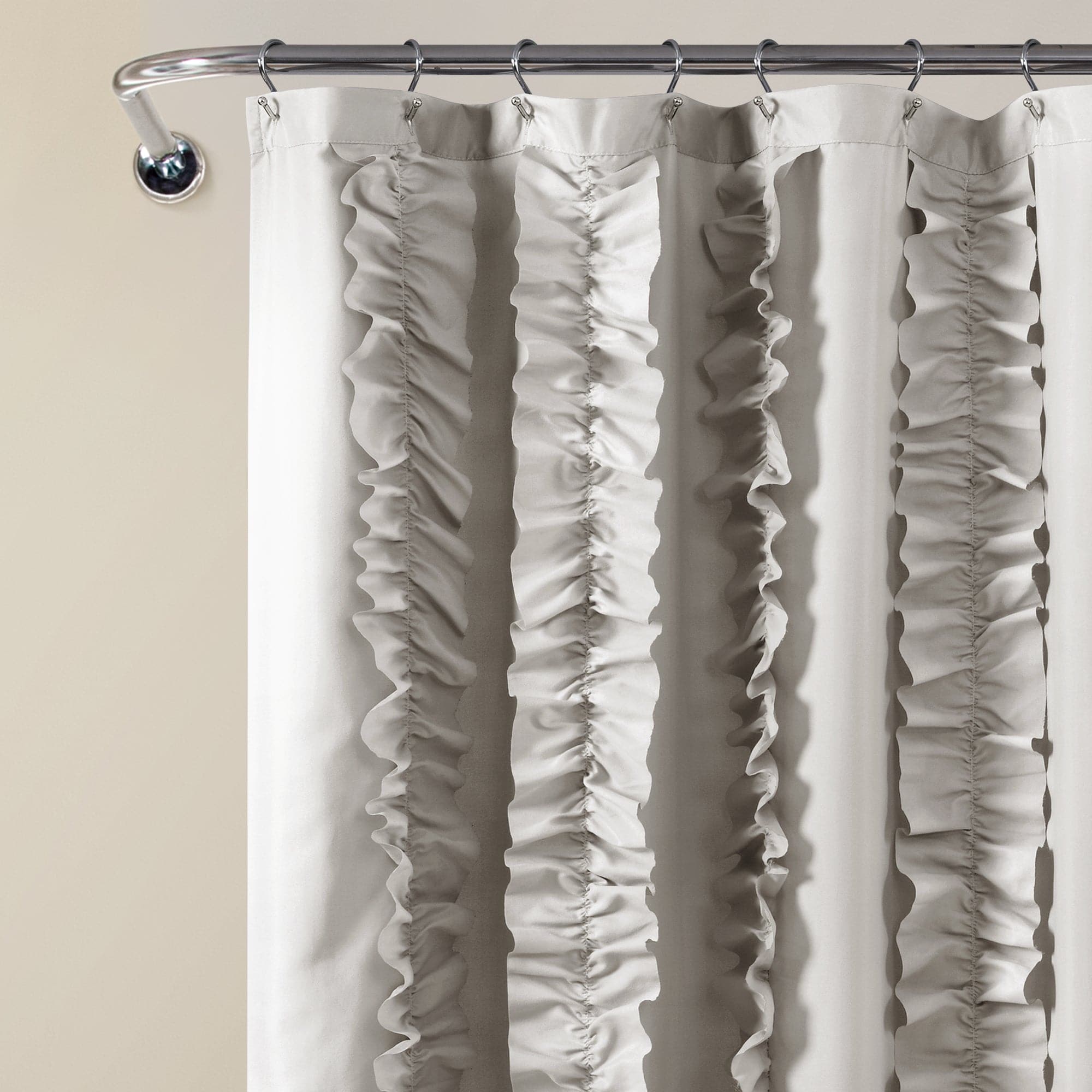 Belle Shower Curtain - Waterproof Bathroom Decor with Hooks - Elegant Floral Design for Modern Home & Apartment Bathroom