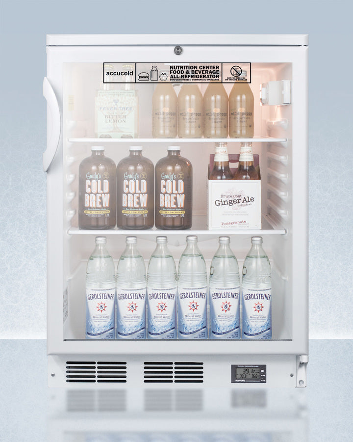 Accucold 24-Inch Wide Nutrition Center All Refrigerator SCR600GLNZ - Perfect for Medical Offices, Laboratories & Home Health Storage