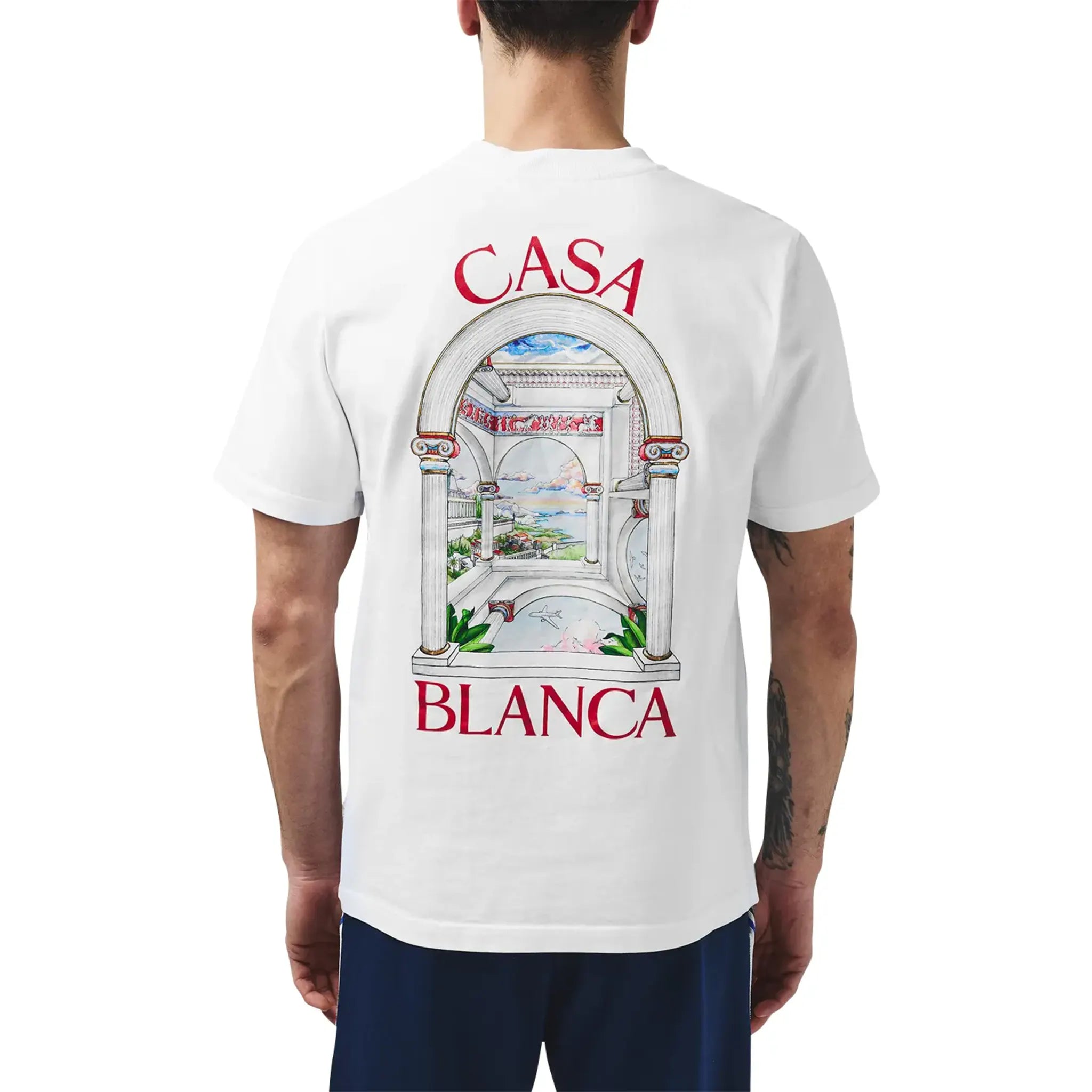 Casablanca Le Passage White T-Shirt for Men - Premium Cotton Crew Neck Tee - Perfect for Casual Wear, Street Style & Everyday Outfits