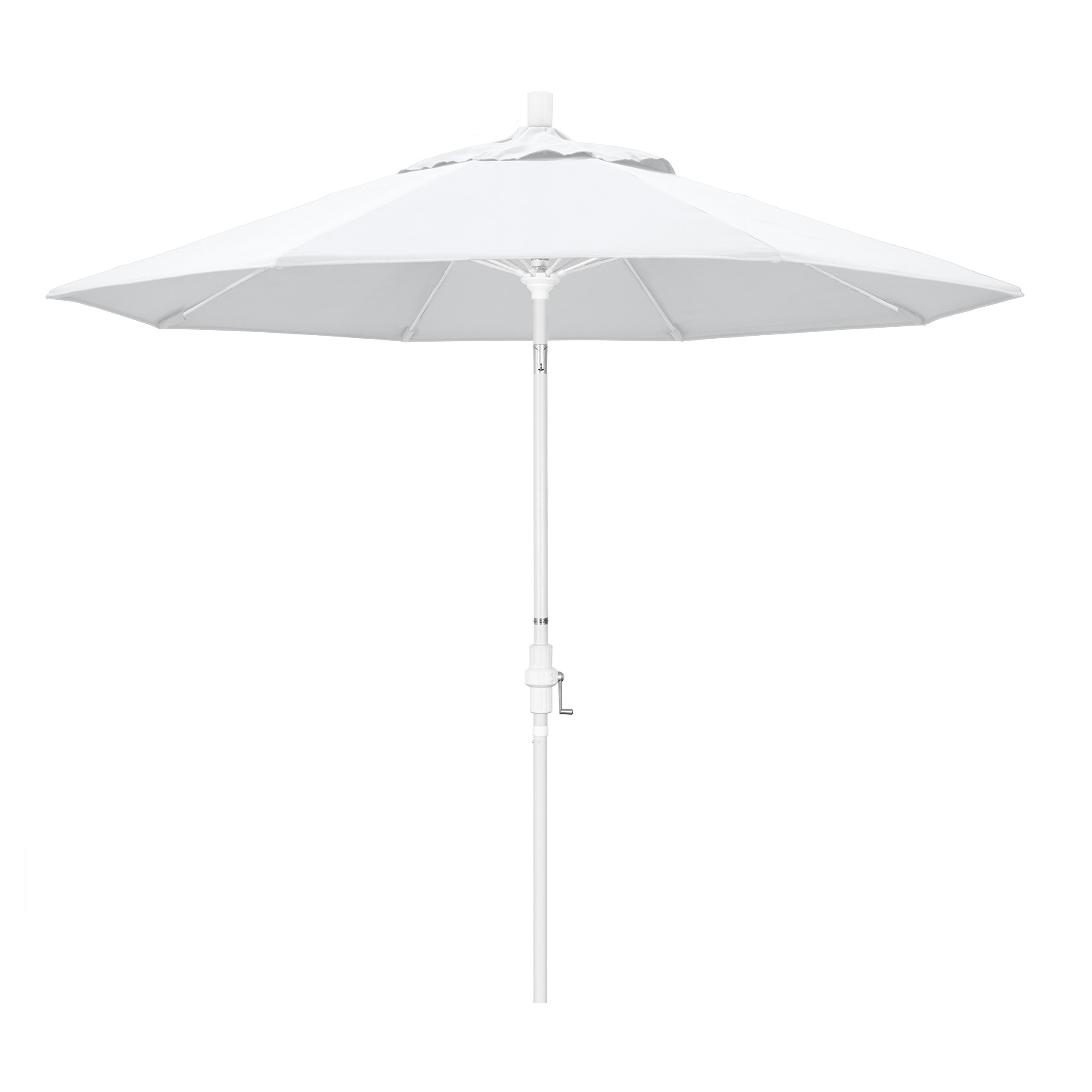 9' Round California Umbrella with Aluminum Pole & Fiberglass Ribs - Outdoor Patio, Garden, Poolside, and Backyard Shade Solution