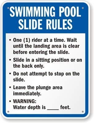 Lilyanaen 12x8 Inch Aluminum Metal Sign - Swimming Pool Rules Sign for Indoor & Outdoor Use - Durable Weatherproof Decorative Sign for Backyard, Patio, Pool Area