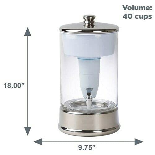 S-Rover 40-Cup Water Filter Dispenser - 2.5 Gallon BPA-Free Water Purifier with Replacement Filter | Ideal for Home, Office & Outdoor Use