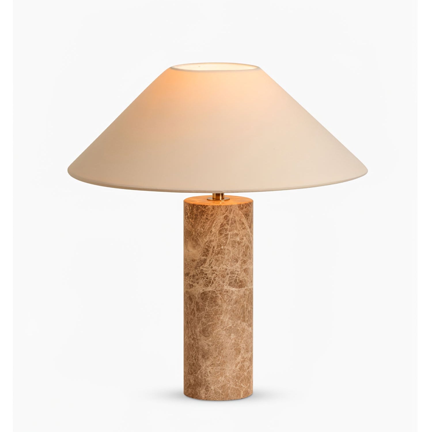 Alba Stone Table Lamp - Modern Decorative Bedside Lighting for Living Room, Bedroom & Office - Dimmable LED Desk Lamp with Natural Stone Base